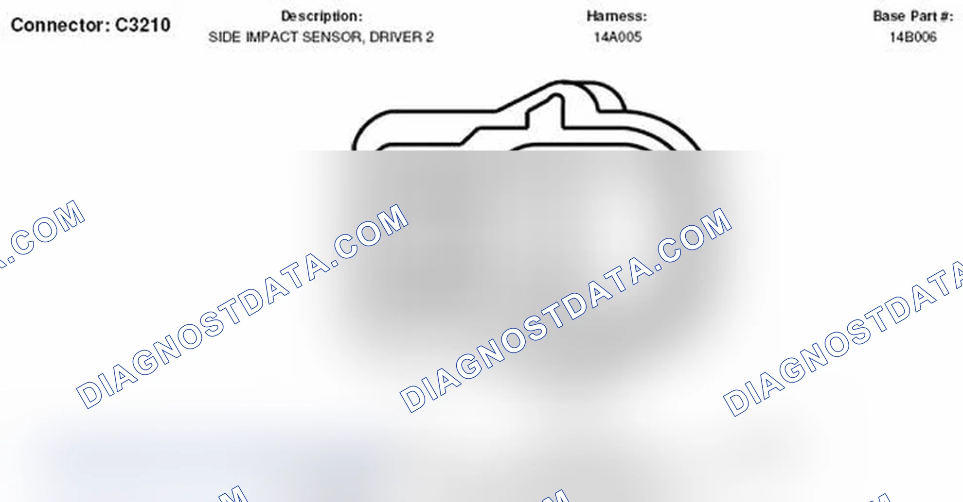 Scheme 280: Driver 2 Side Impact Sensor Connector End View (C3210)