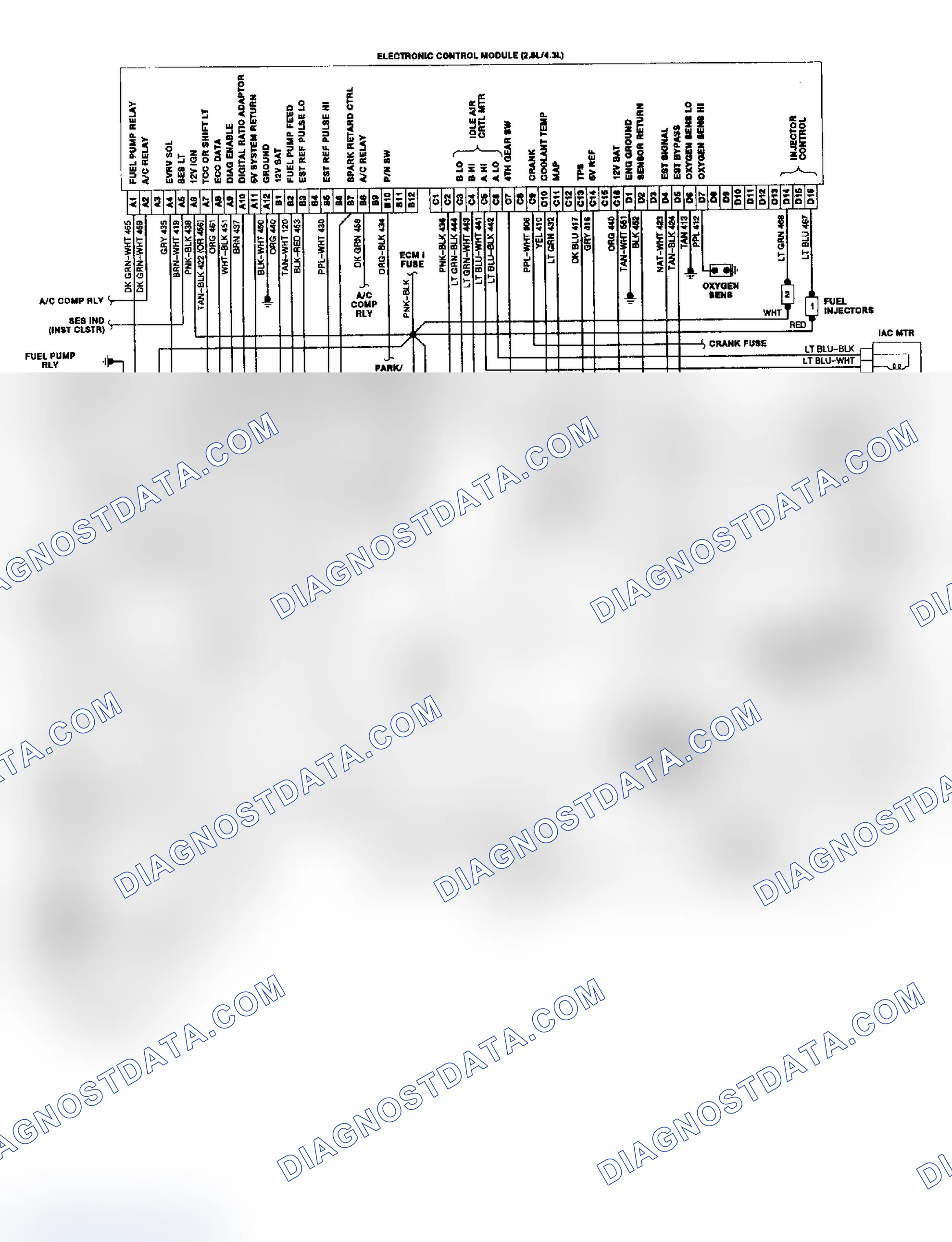 Scheme 22: "S" & "T" Series 2.8L & 4.3L TBI/CCC Wiring Diagram