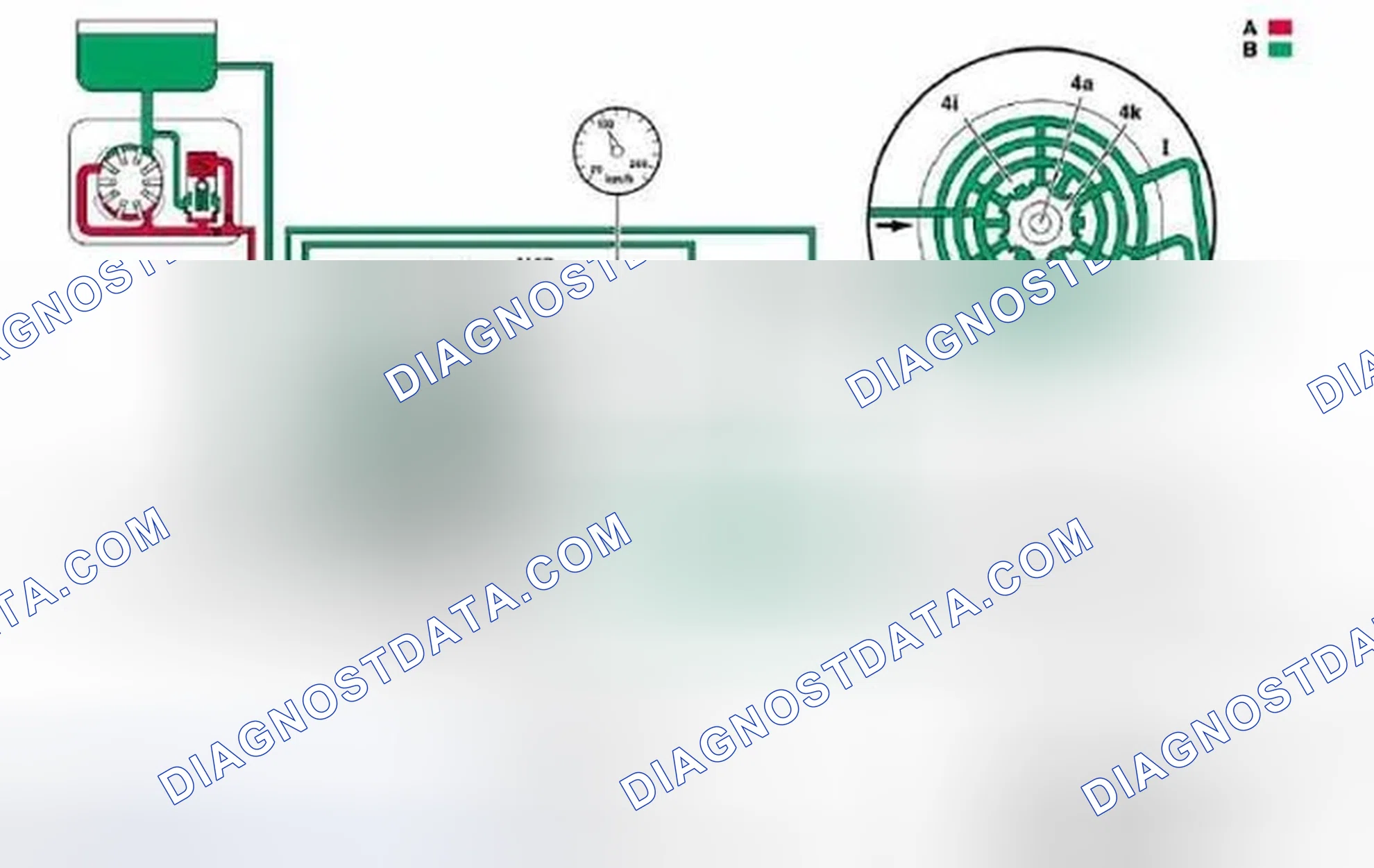 Scheme 36: Identifying Speed-Sensitive Power Steering (SPS), Function Diagram - Shown On Steering Gear Model 220
