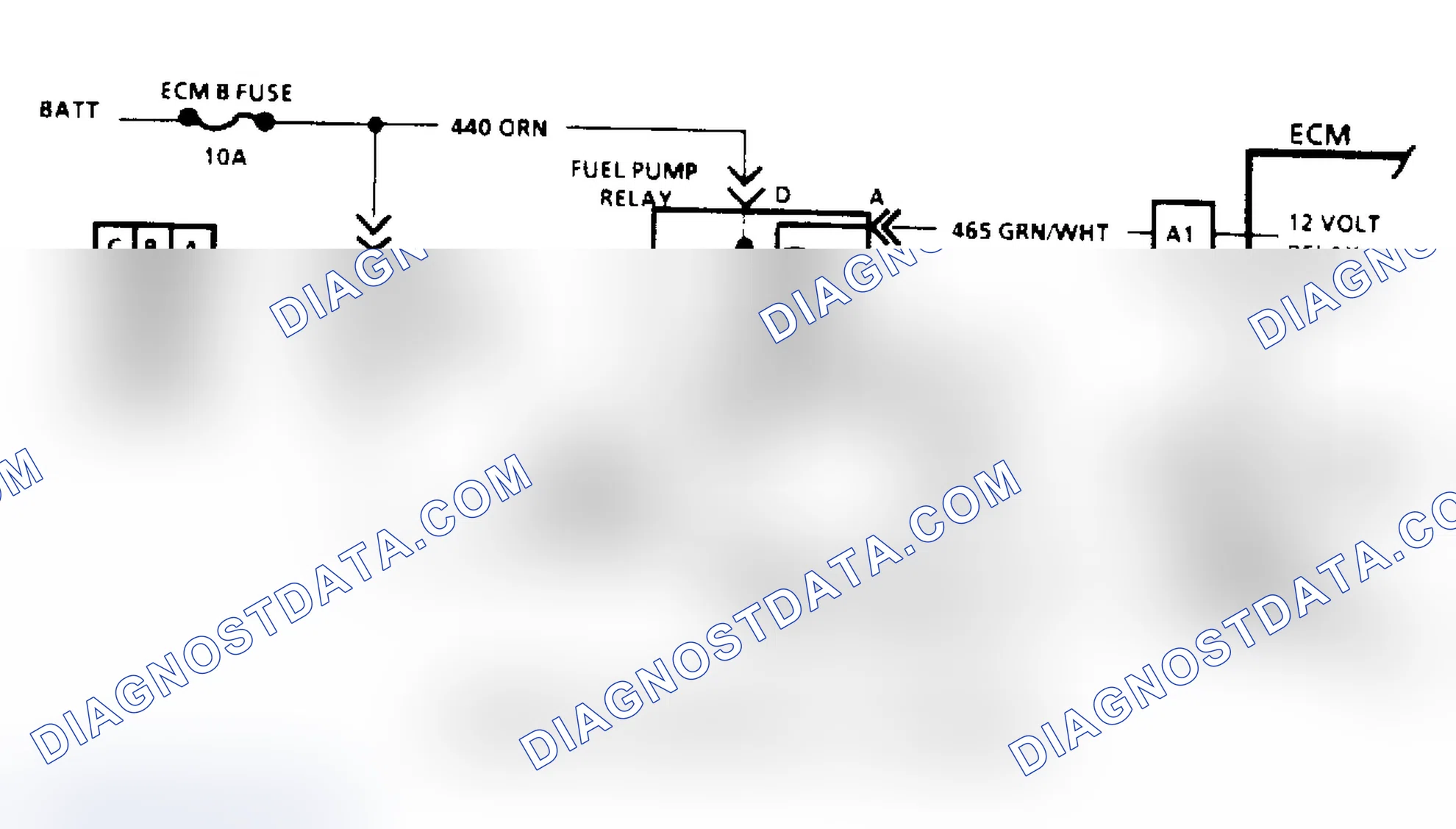 Scheme 146: Code 54 - Fuel Pump Ckt (Low Voltage) Schematic ("M" & "S/T" Series)