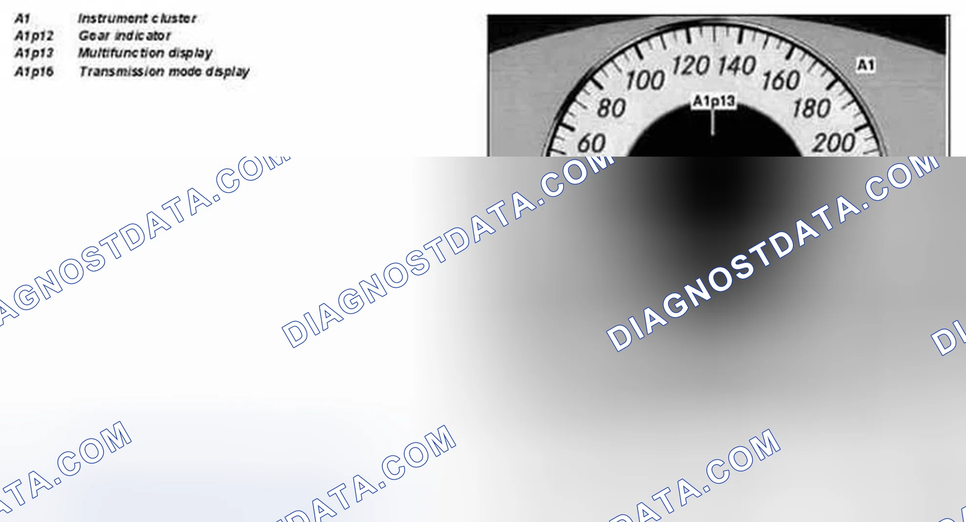 Fig. 27: Identifying Instrument Cluster And Transmission Mode Display