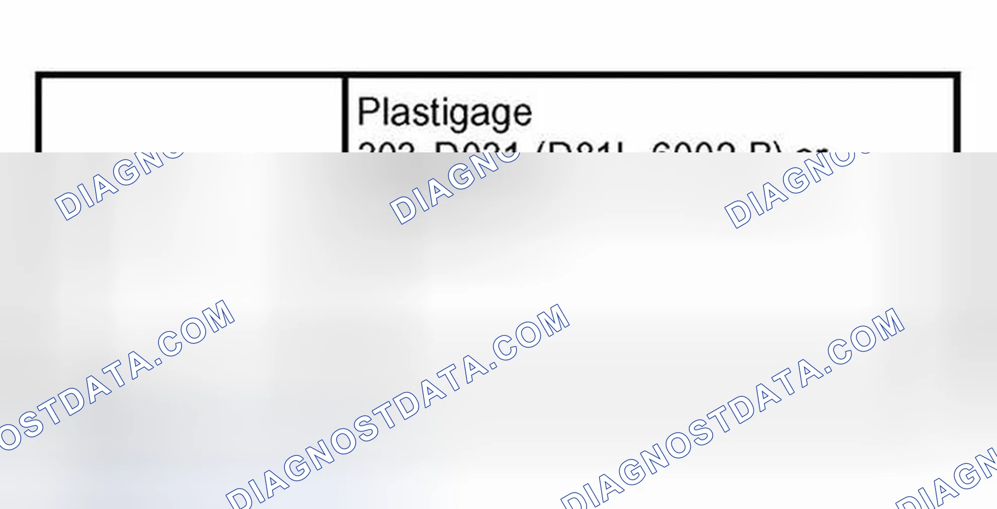 Scheme 9: Camshaft Journal - Clearance, Plastigage Method