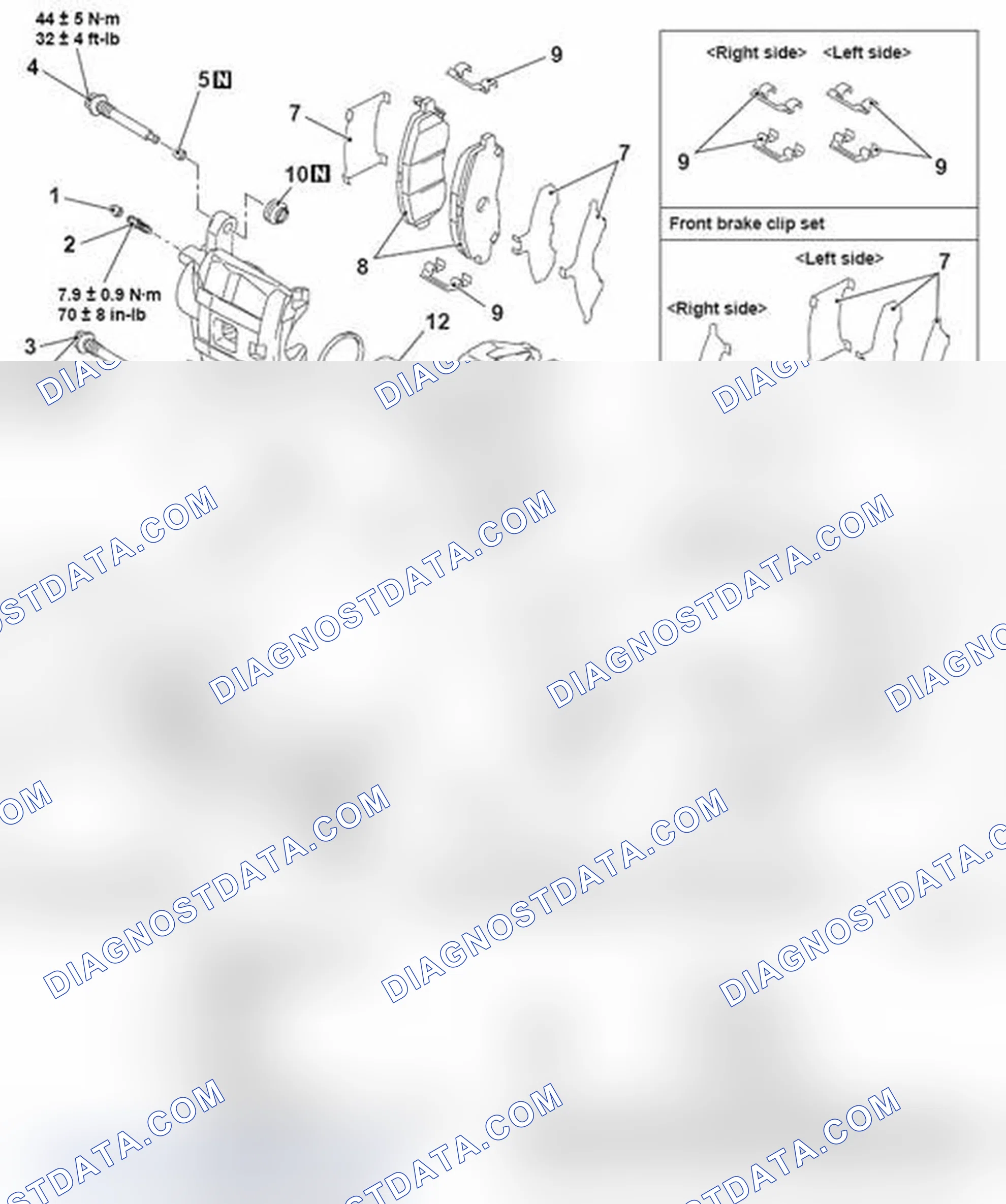 Scheme 61: DISASSEMBLY AND ASSEMBLY < 16-INCH FRONT DISC BRAKE (EXCEPT RALLIART) >