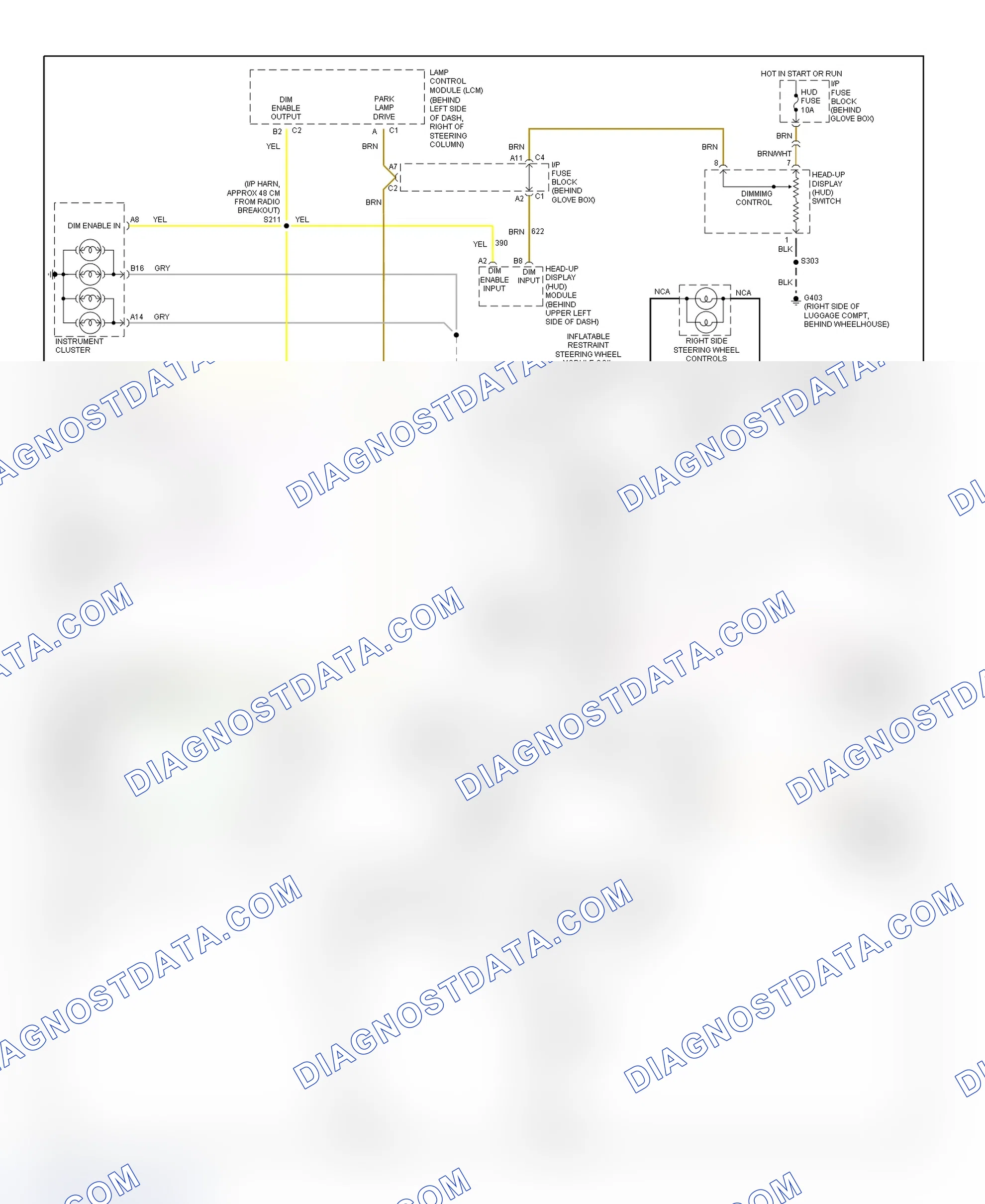 Scheme 55: Illumination/Interior Lights Wiring Diagram (Park Avenue - 3 Of 3)
