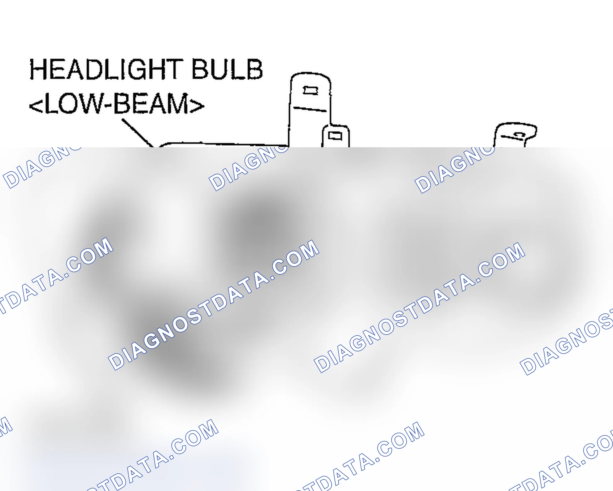 Scheme 85: HEADLIGHT BULB < LOW-BEAM, VEHICLES WITHOUT DISCHARGE HEADLIGHT >