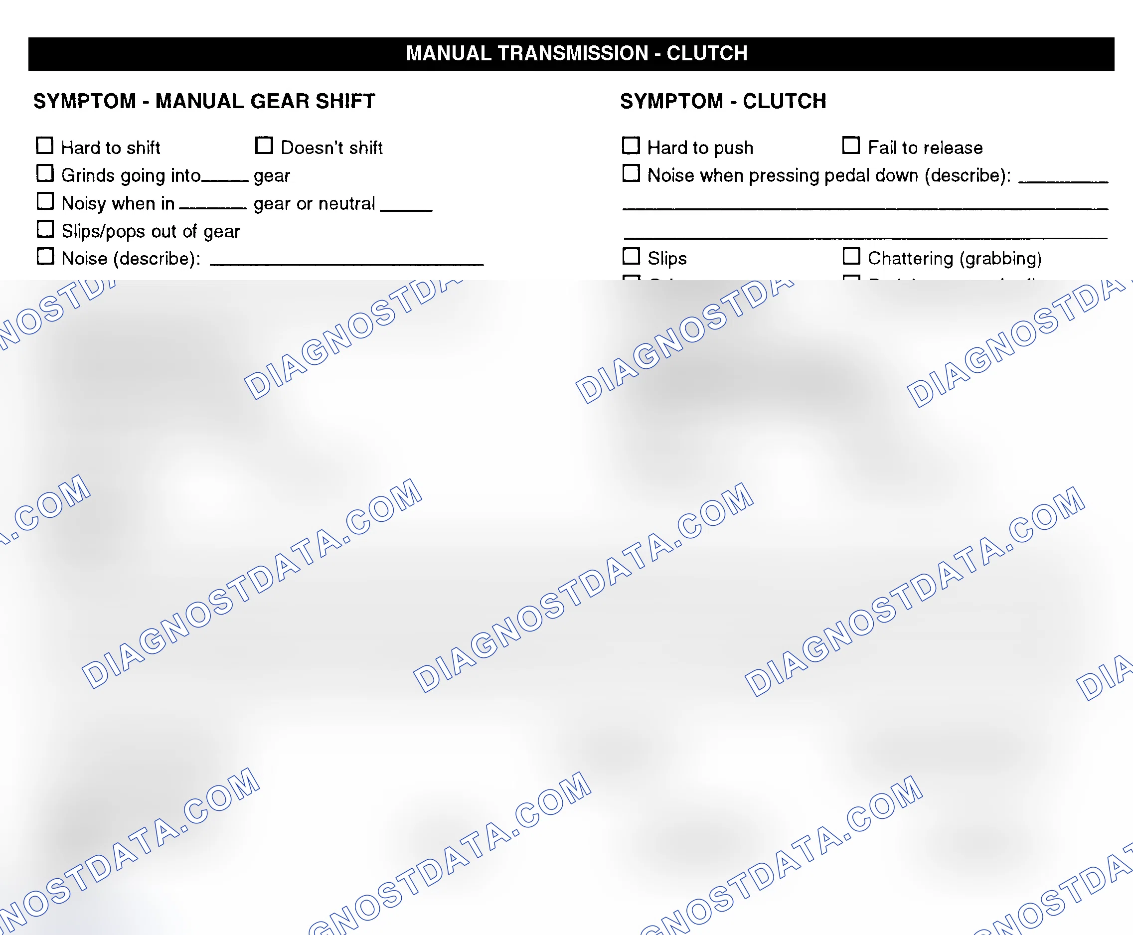 Scheme 10: Manual Transmission & Clutch