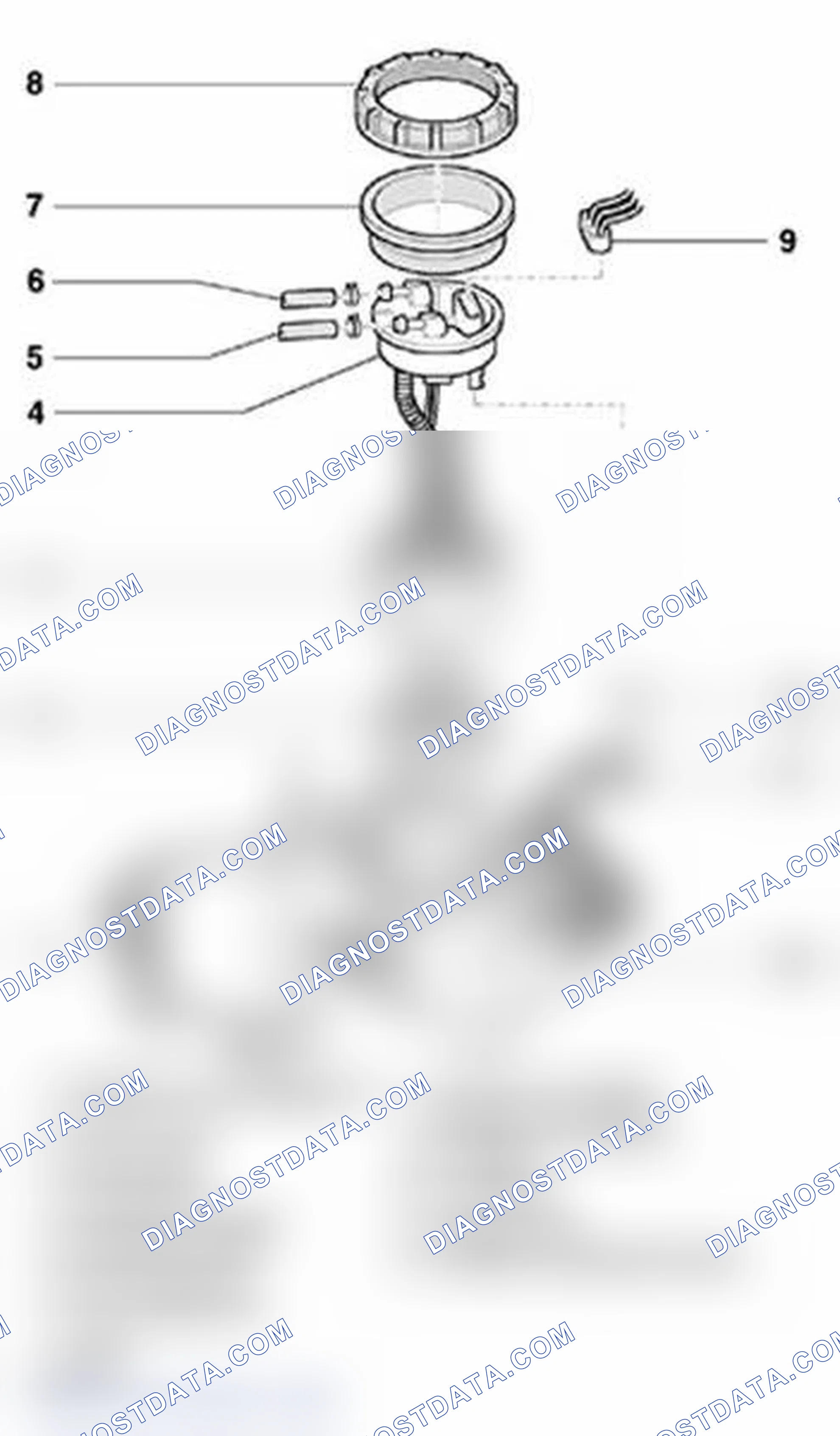 Scheme 563: Fuel Pump And Sender For Fuel Gauge Component Overview (Front Wheel Drive Vehicle)