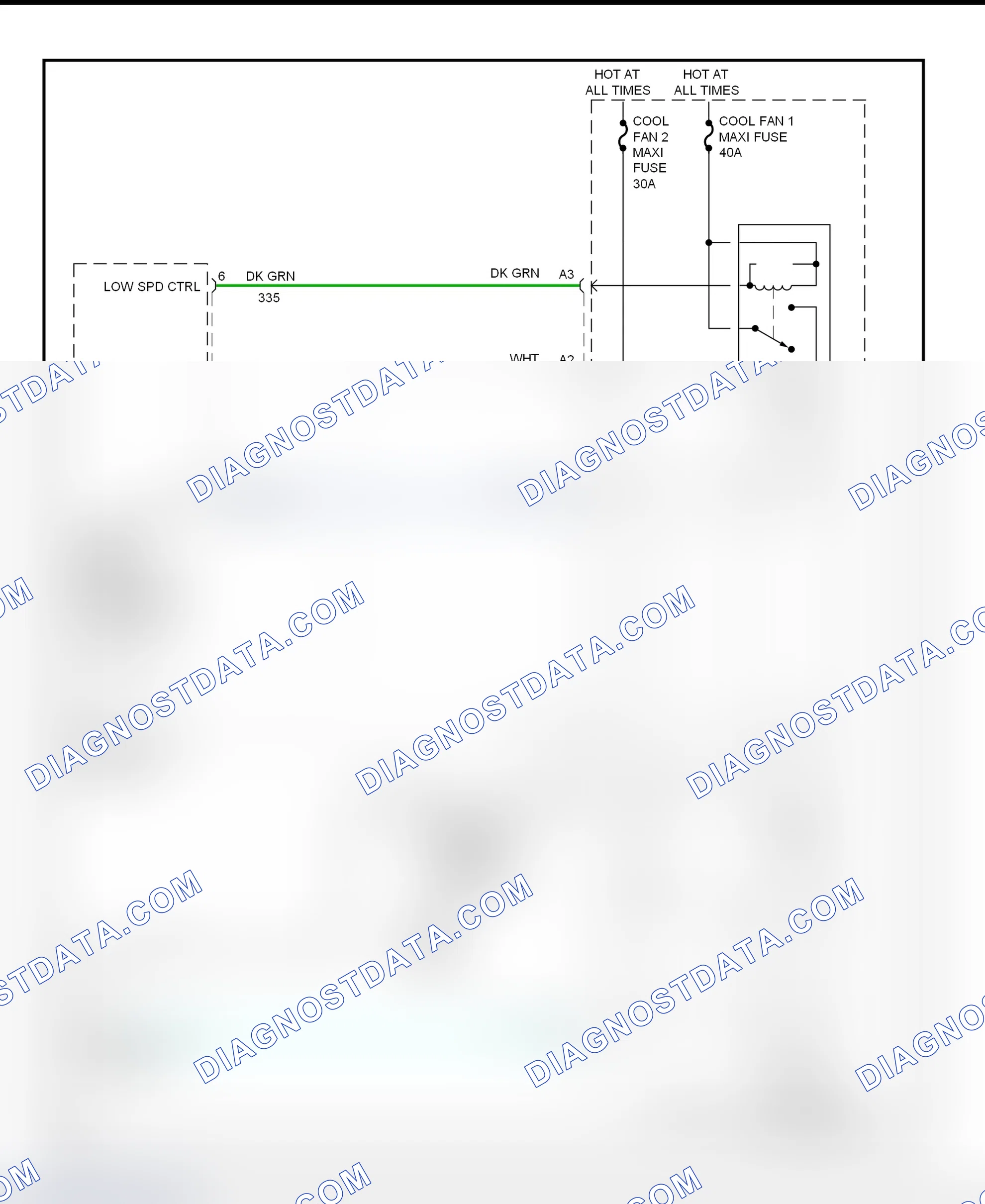 Scheme 11: Cooling Fan System Wiring Diagram (1998 Century & Regal)