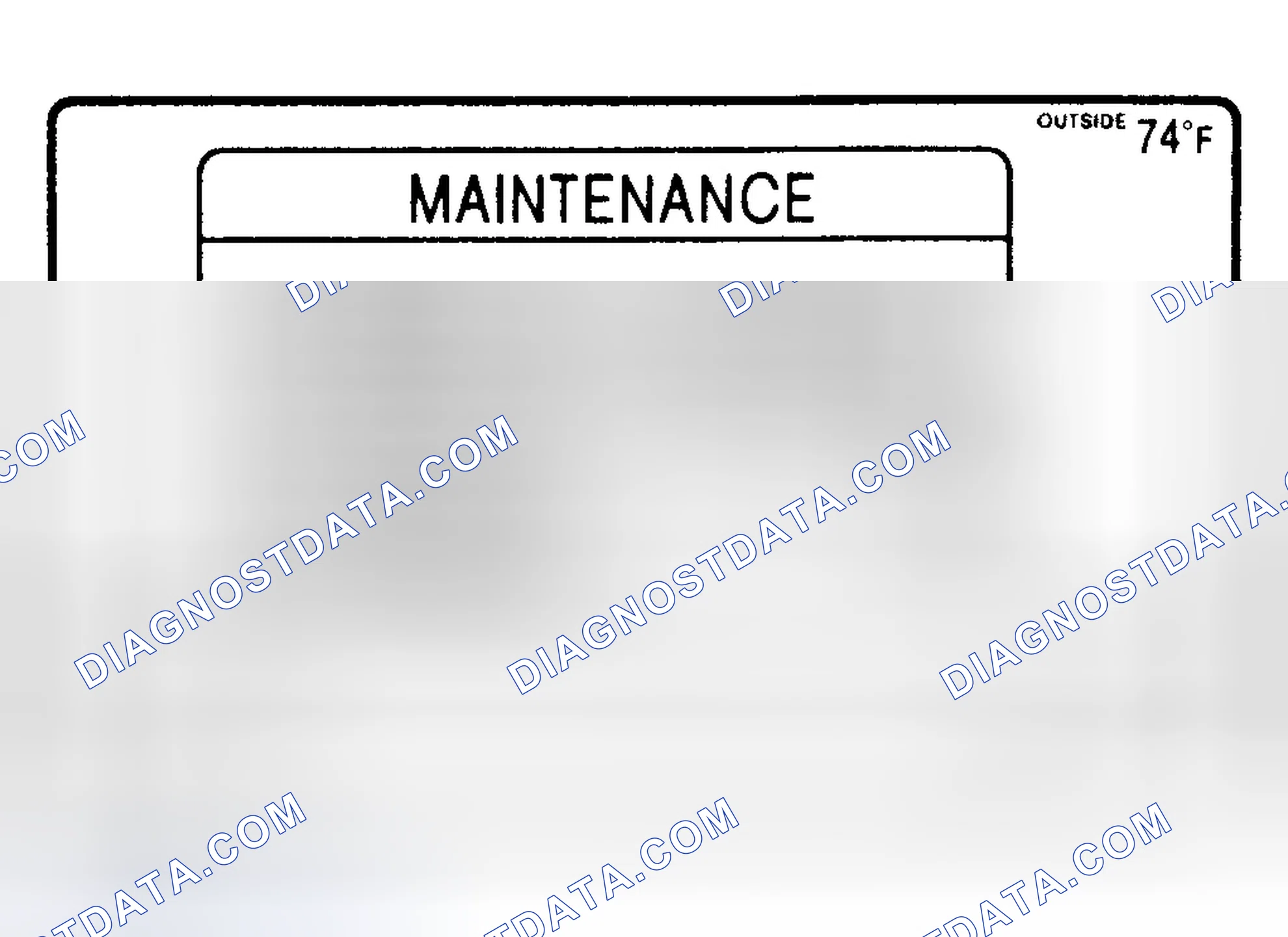 Scheme 2: MAINTENANCE INTERVAL RESET - PROCEDURE 1