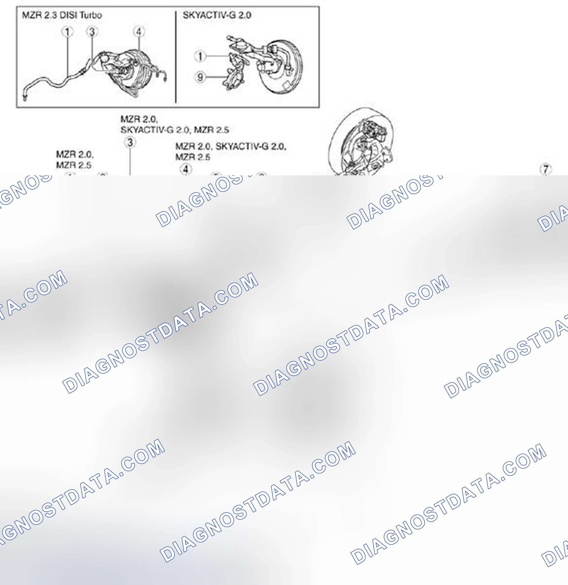 Scheme 1: Locating Conventional Brake System Components (1 Of 2)