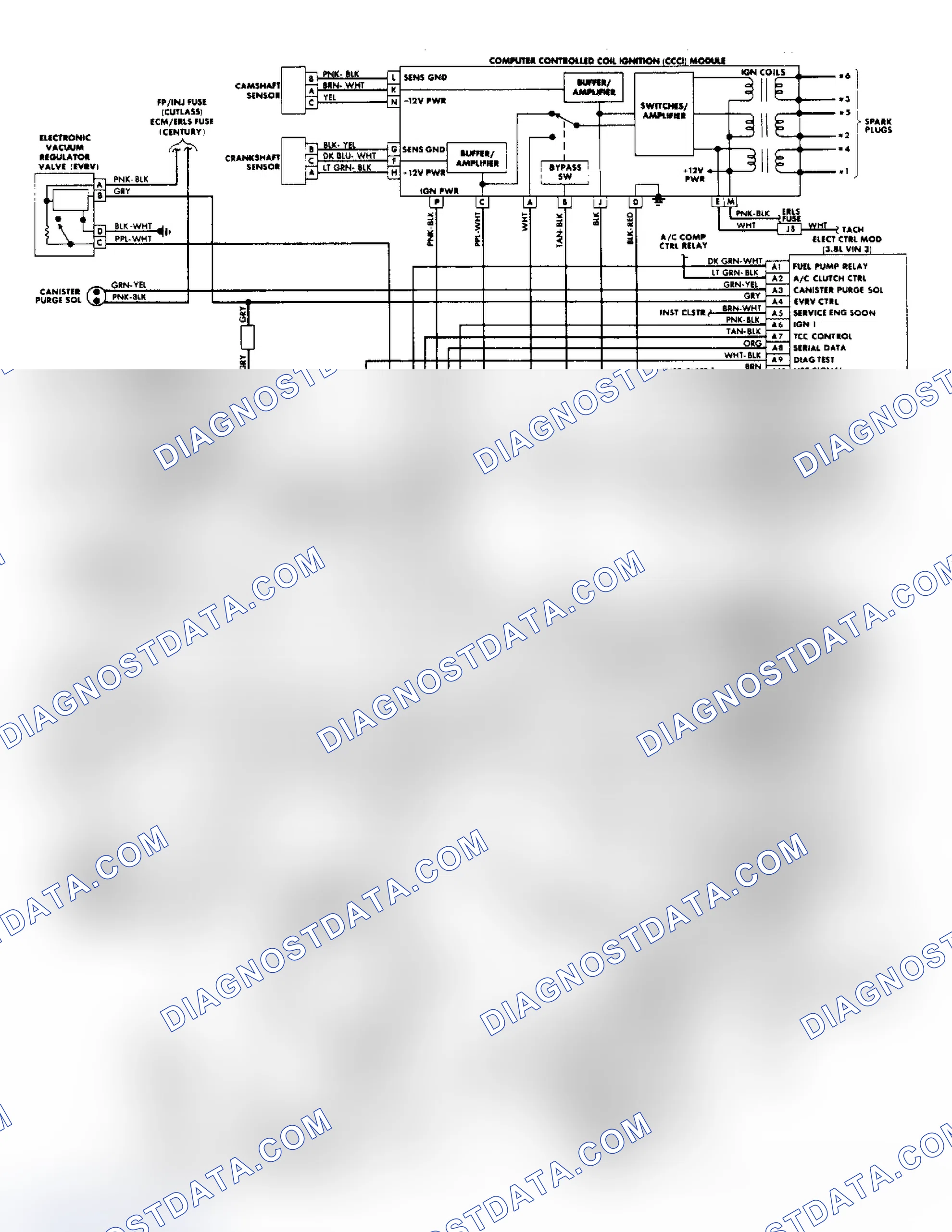 Scheme 241: Port Fuel Injection Wiring Diagram (3.8L "A" Body)
