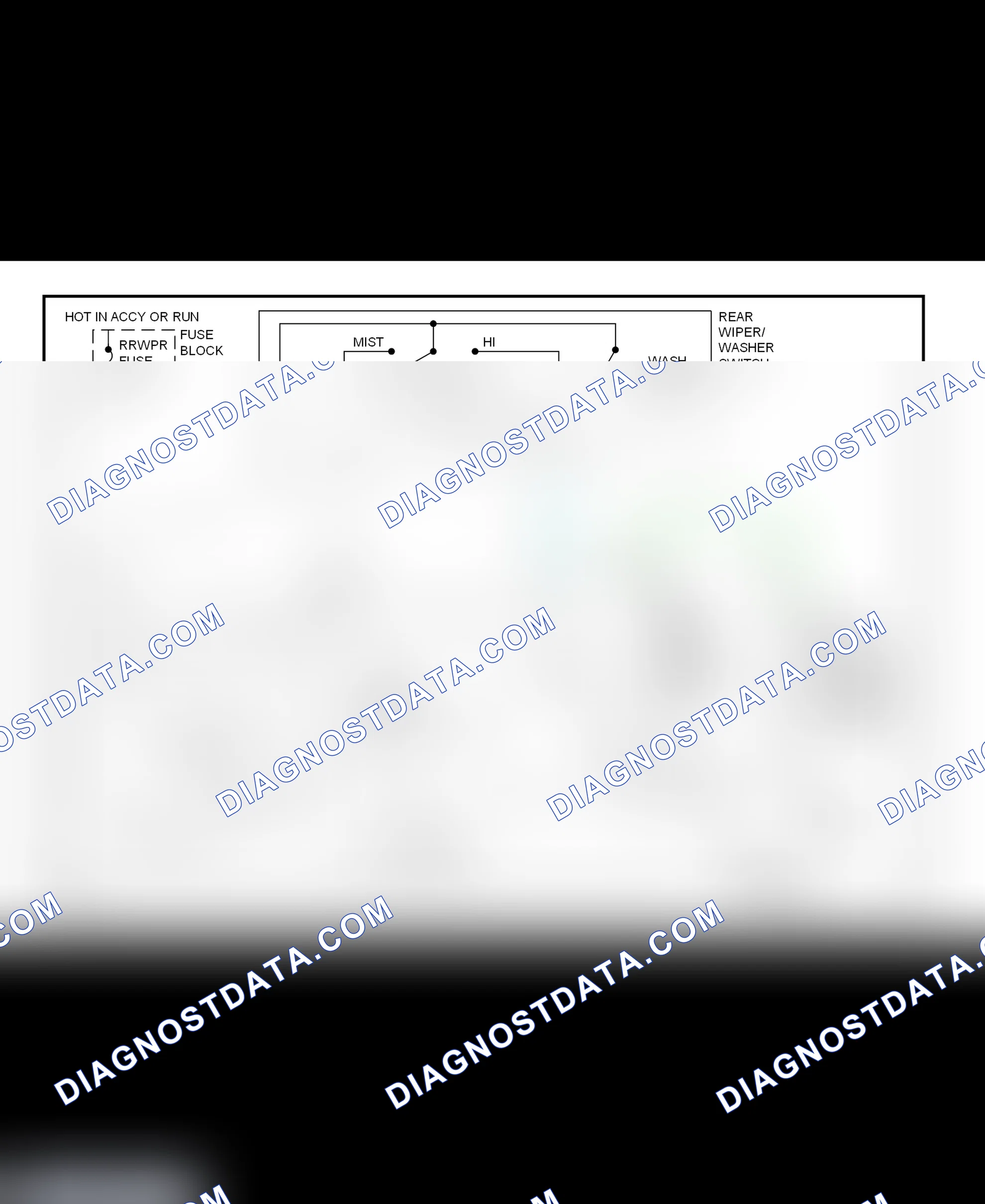 Fig. 3: Rear Wiper/Washer System Wiring Diagram