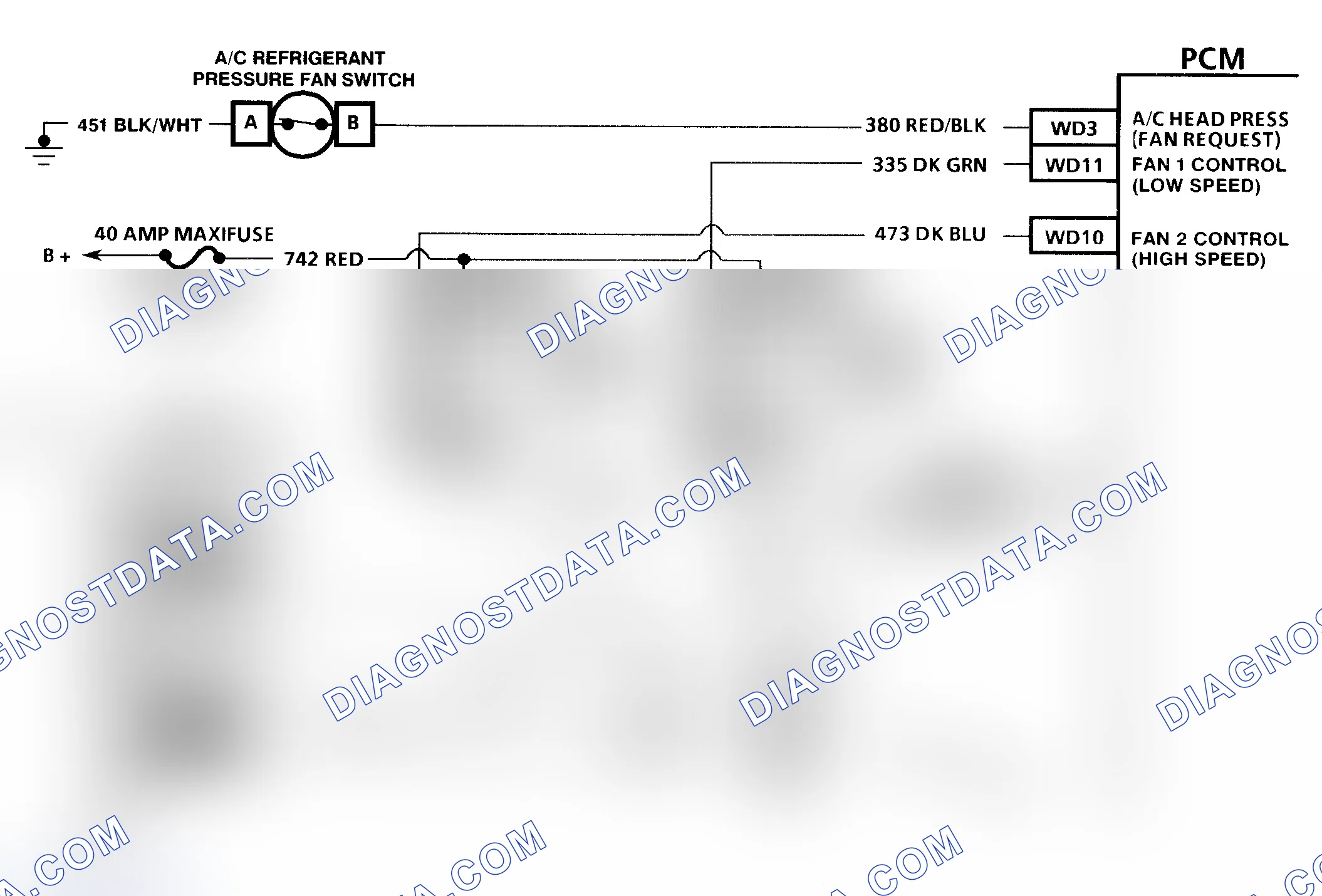 Scheme 55: Code P1530 Schematic (3.8L) A/C Head Pressure Switch