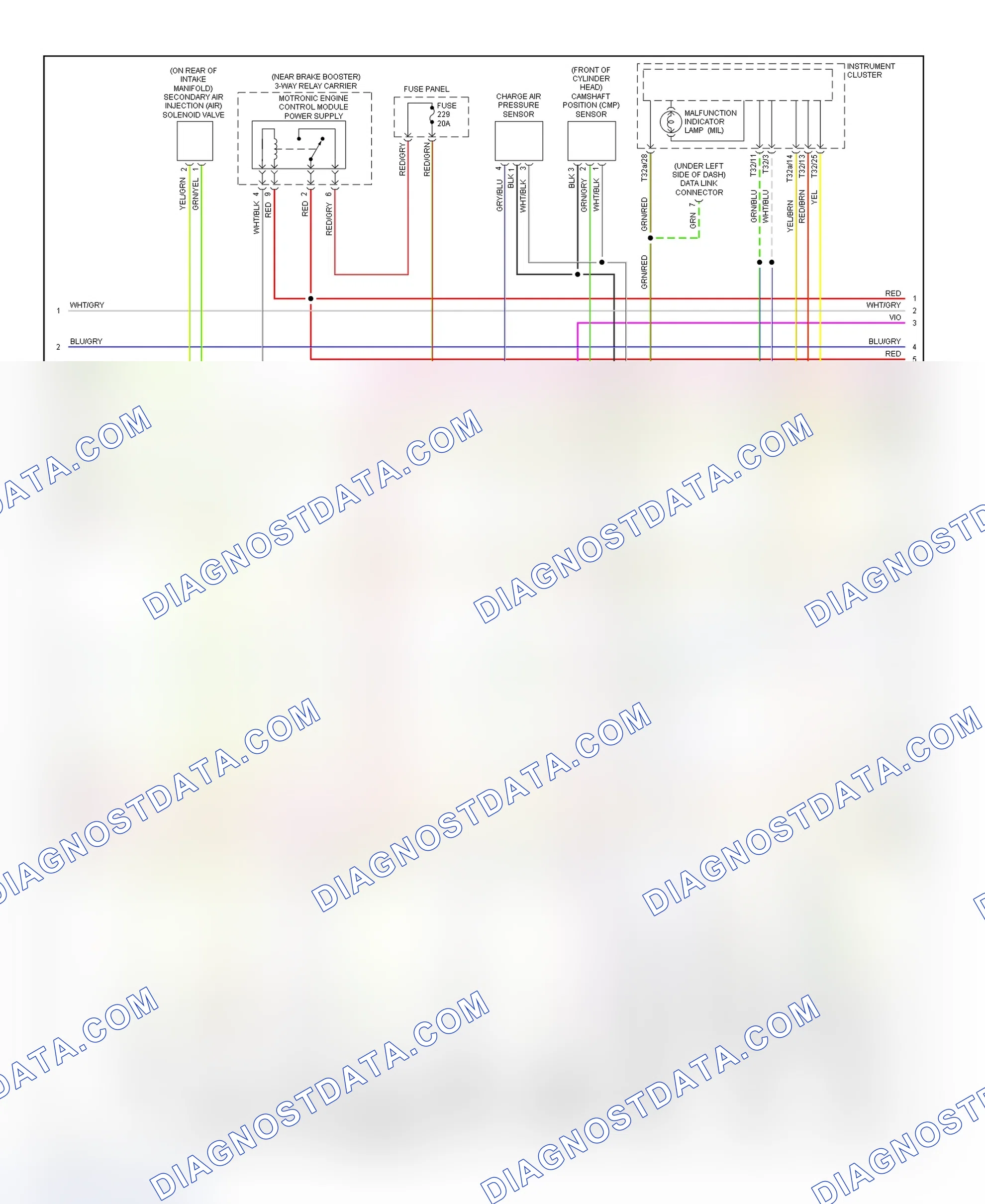 Scheme 2: Wiring Diagram (A4 1.8L - 2 Of 3)