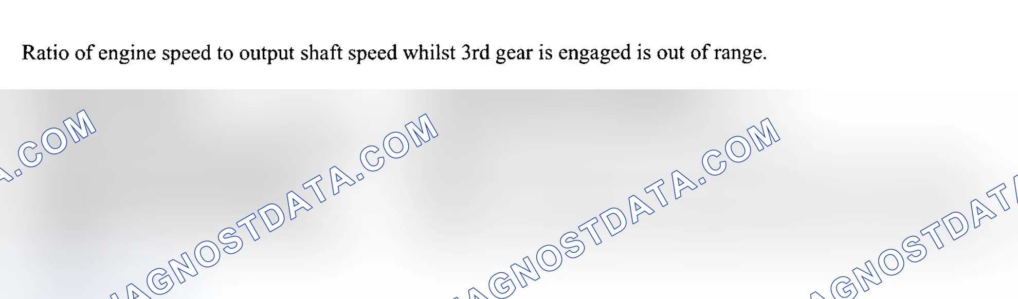 Scheme 101: FAULT CODE 31: GEAR RATIO MONITORING, 3RD GEAR/RATIO MONITORING IMPLAUSIBLE 3RD GEAR RATIO