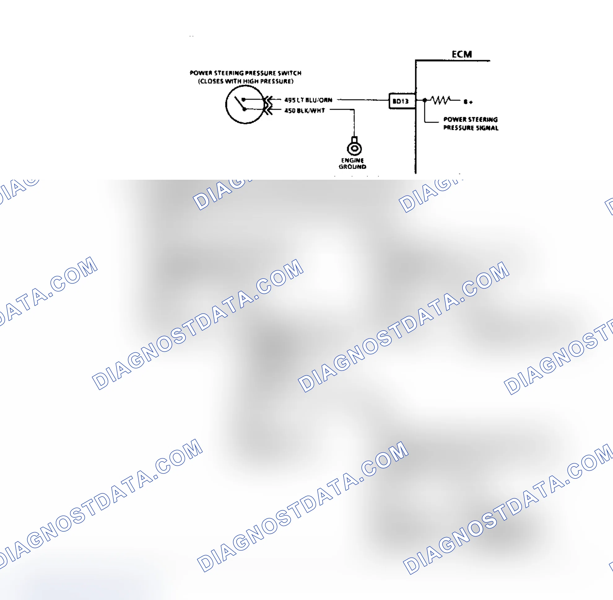 Scheme 3: CHART C-1E, POWER STEERING PRESSURE SWITCH (PSPS) CHECK 2.0L TURBO - VIN M