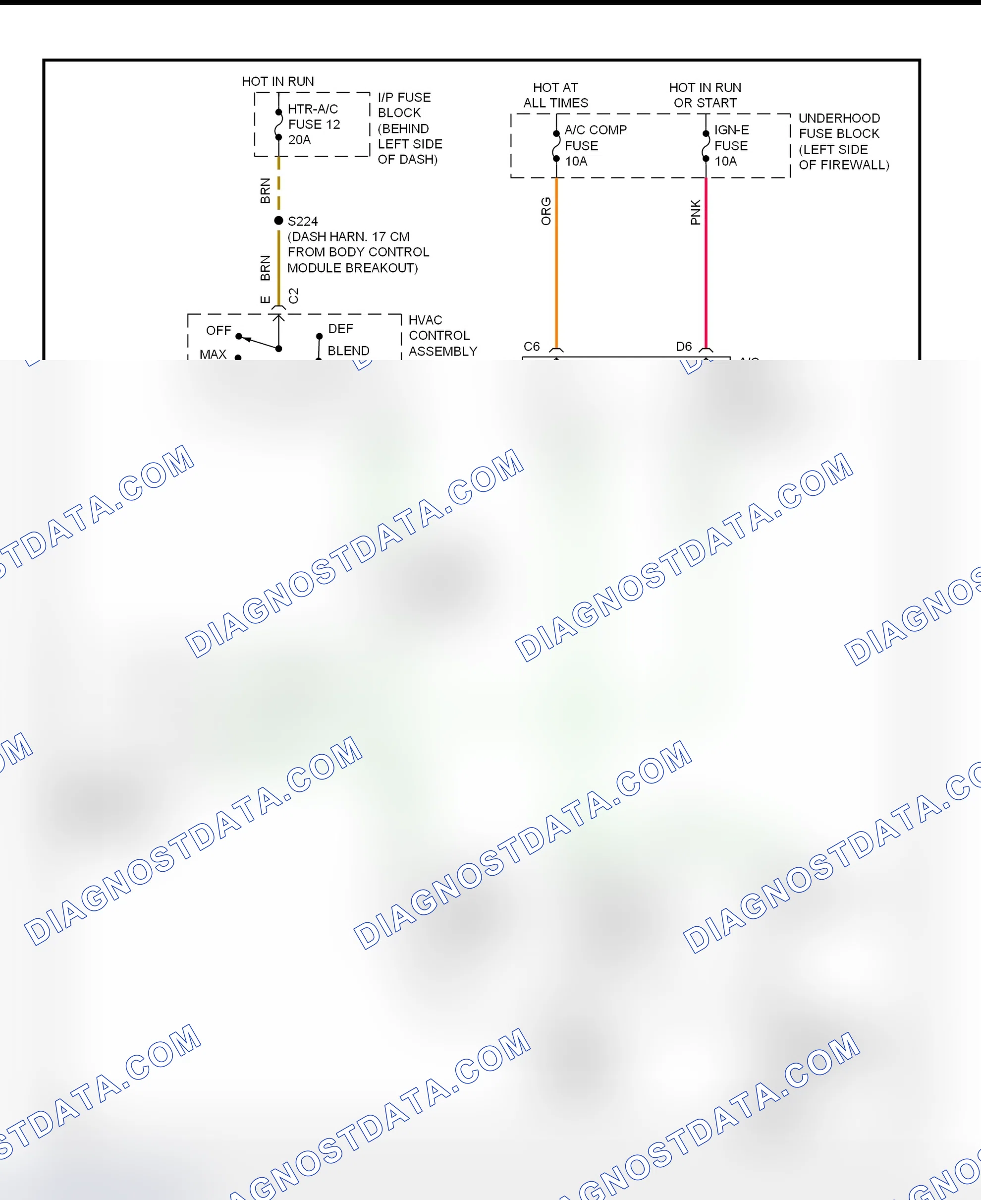 Scheme 4: A/C Compressor Clutch Control Circuit Wiring Diagram (2000-01 Astro & Safari)