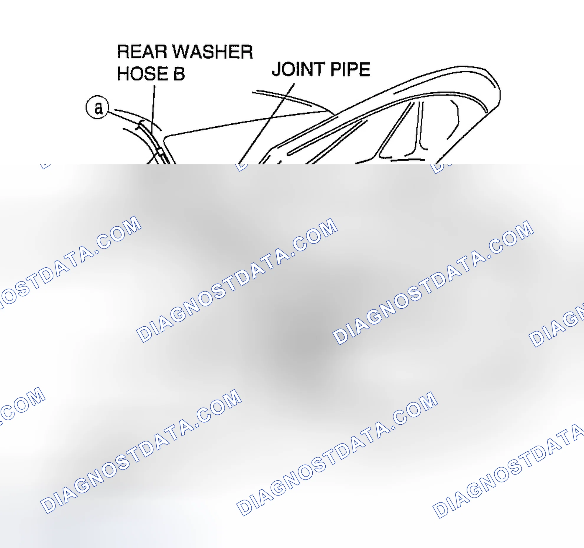 Scheme 37: REAR WASHER HOSE REMOVAL/INSTALLATION