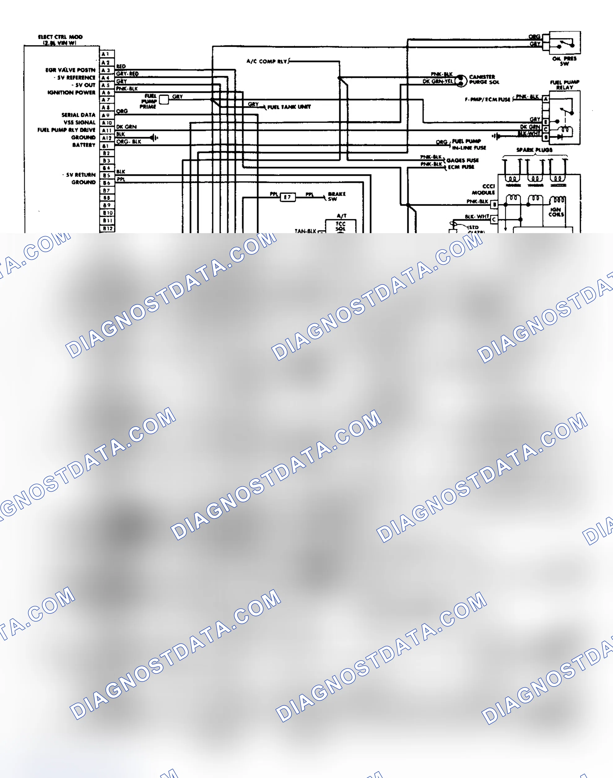Scheme 22: 1988 Cimarron 2.8L Fuel Injection Wiring Diagram