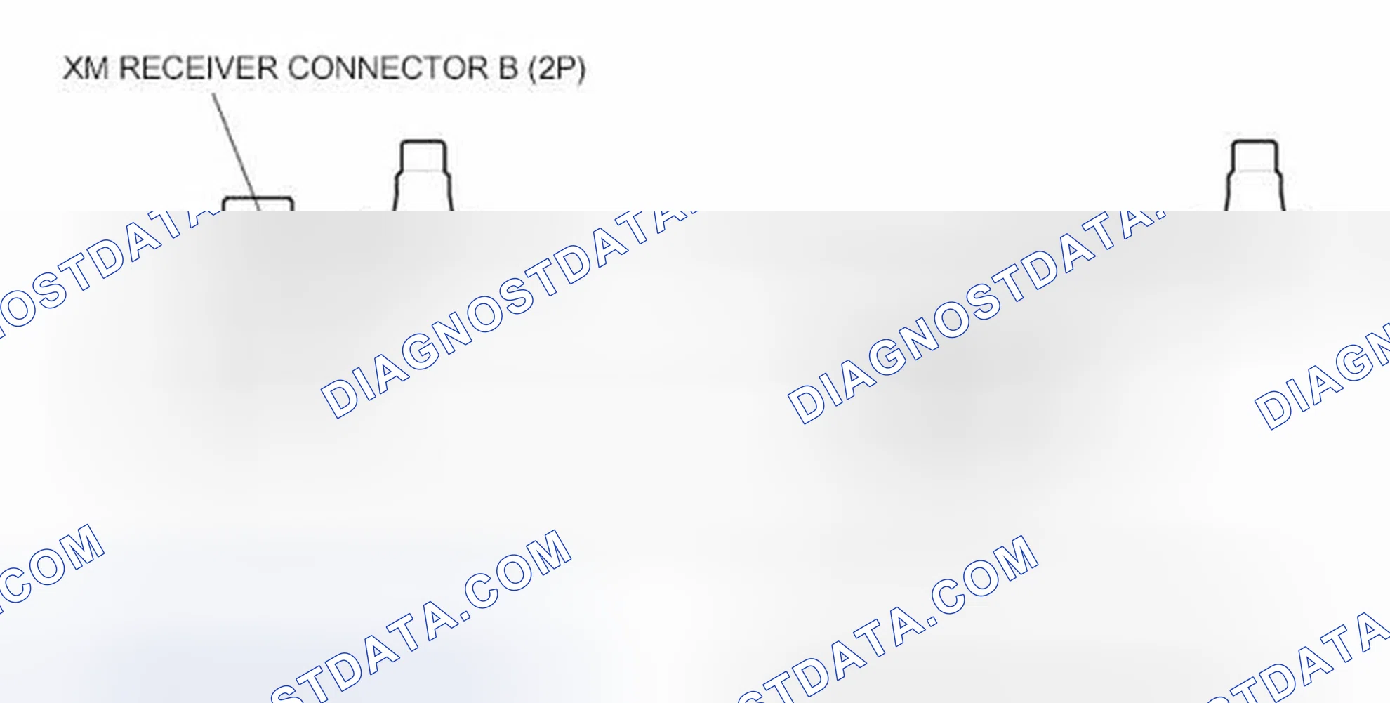 Scheme 43: XM Receiver Connector Inputs and Outputs (With XM)