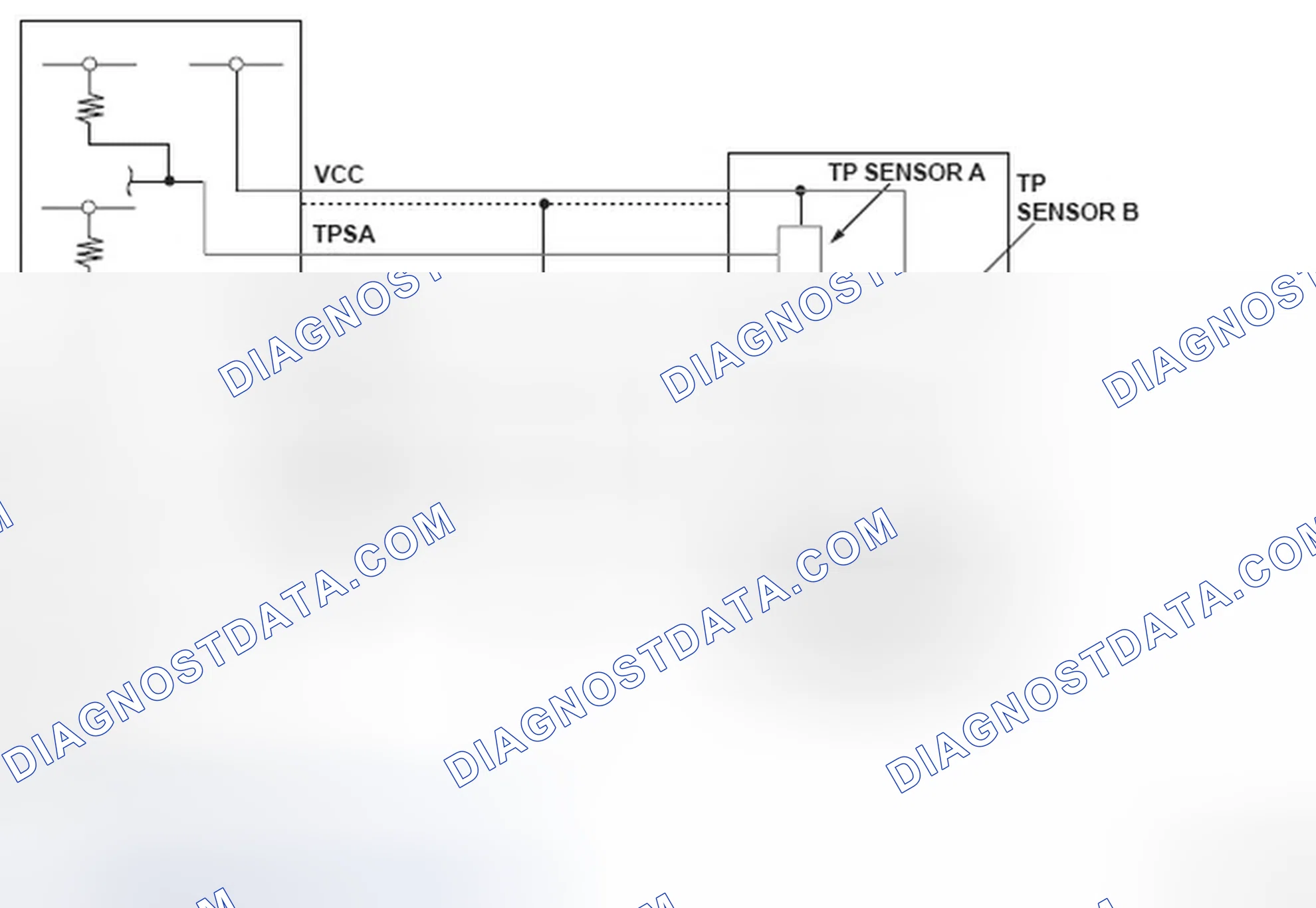 Scheme 128: Throttle Position (TP) Sensor - Circuit Diagram