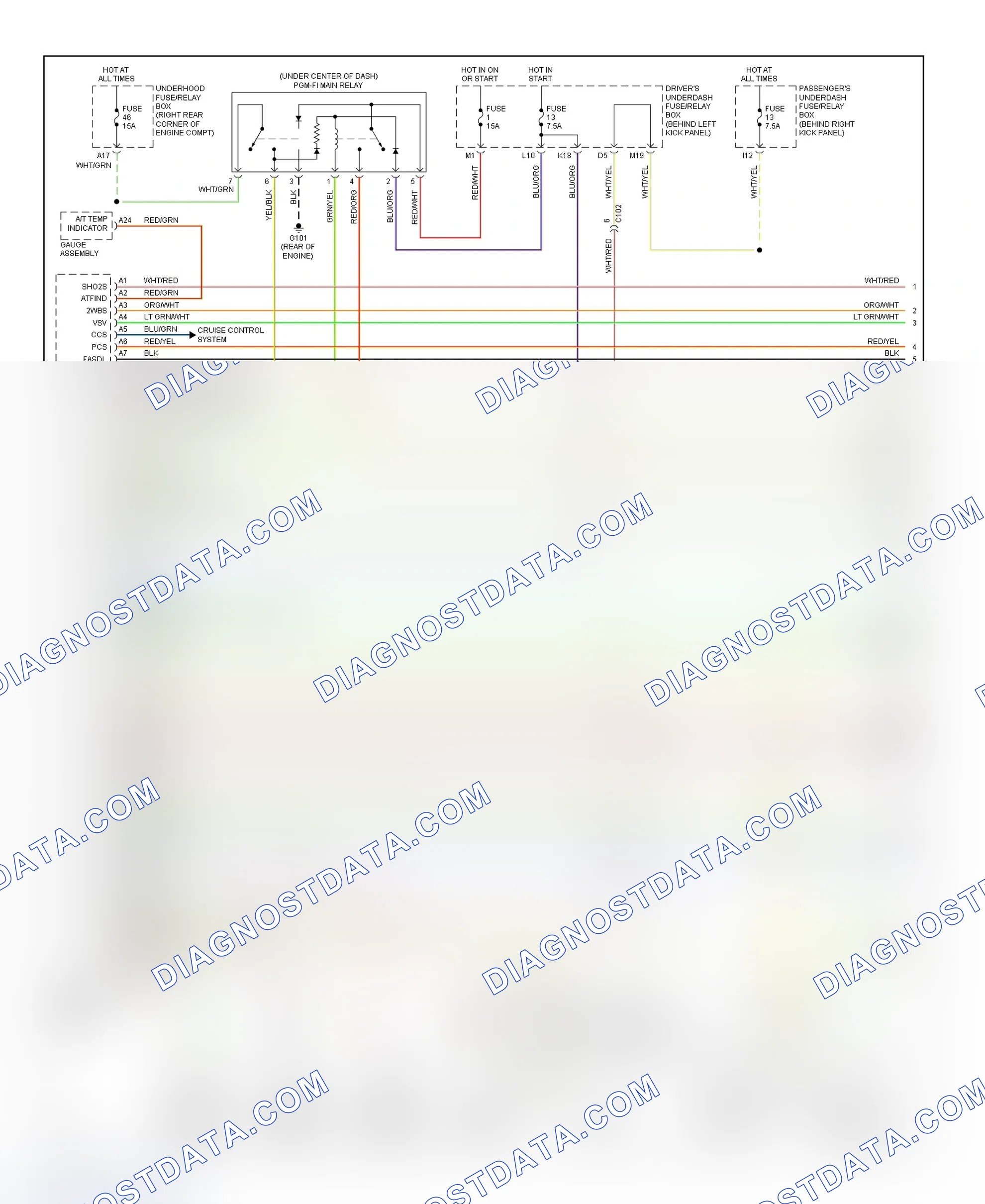 Scheme 1: Wiring Diagram (MDX 3.5L - 1 Of 5)