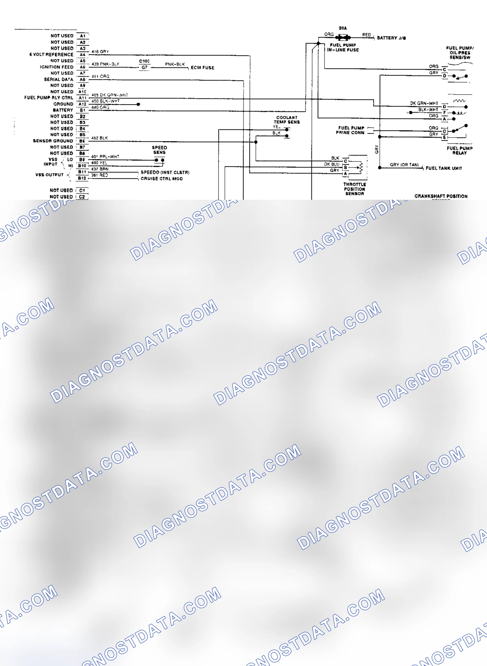 Scheme 490: PFI Wiring Diagram (3.3L VIN N, "A" Body)
