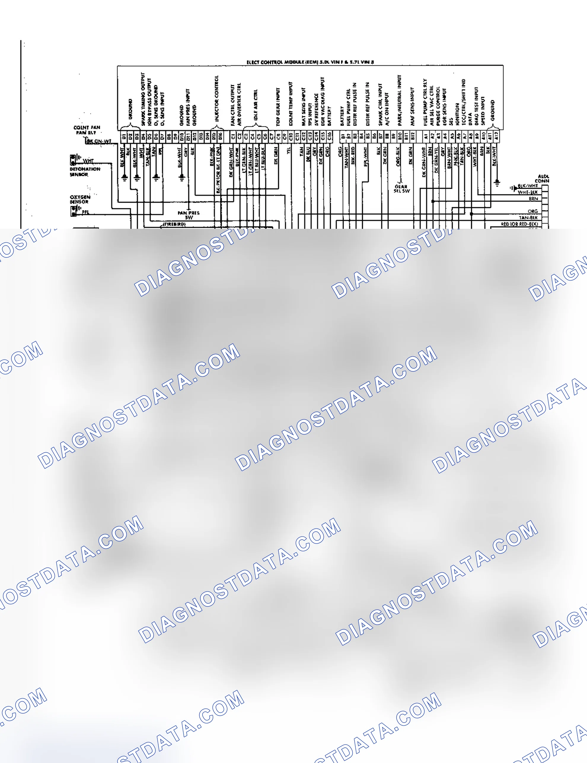 Scheme 102: Camaro & Firebird 5.0 & 5.7L Fuel Injection Wiring Diagram