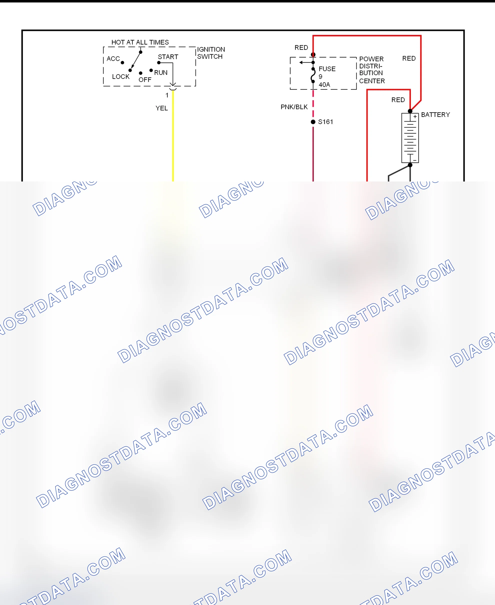 Fig. 8: Starting System Wiring Diagram (Durango)