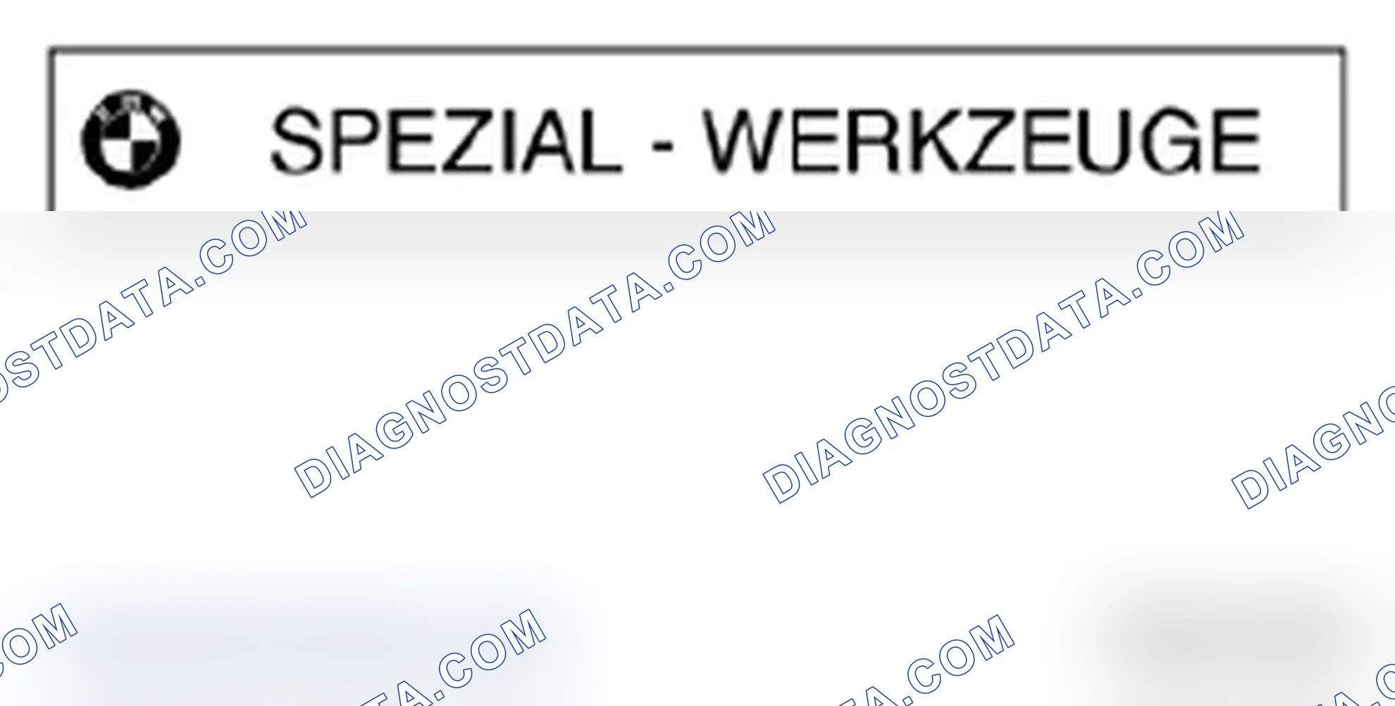 Scheme 124: 00 0 050 Caption board: "SPECIAL TOOLS"