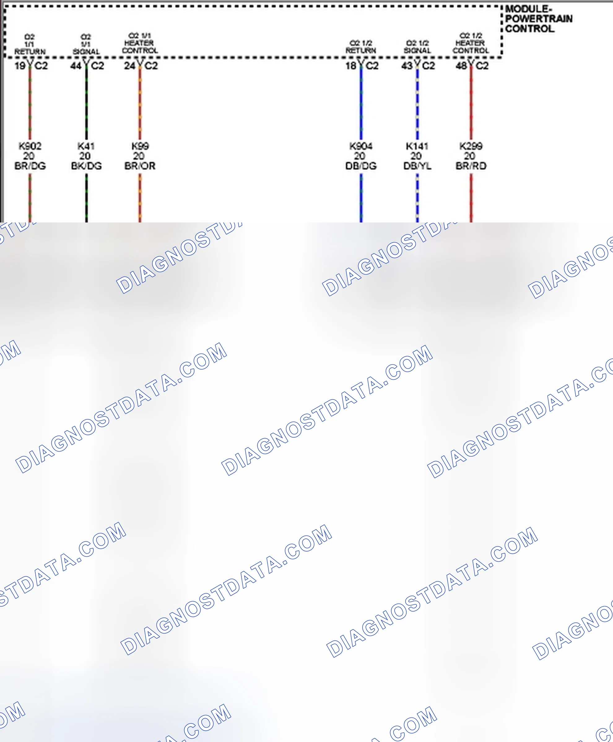 Scheme 499: CHECKING THE OXYGEN SENSOR OPERATION