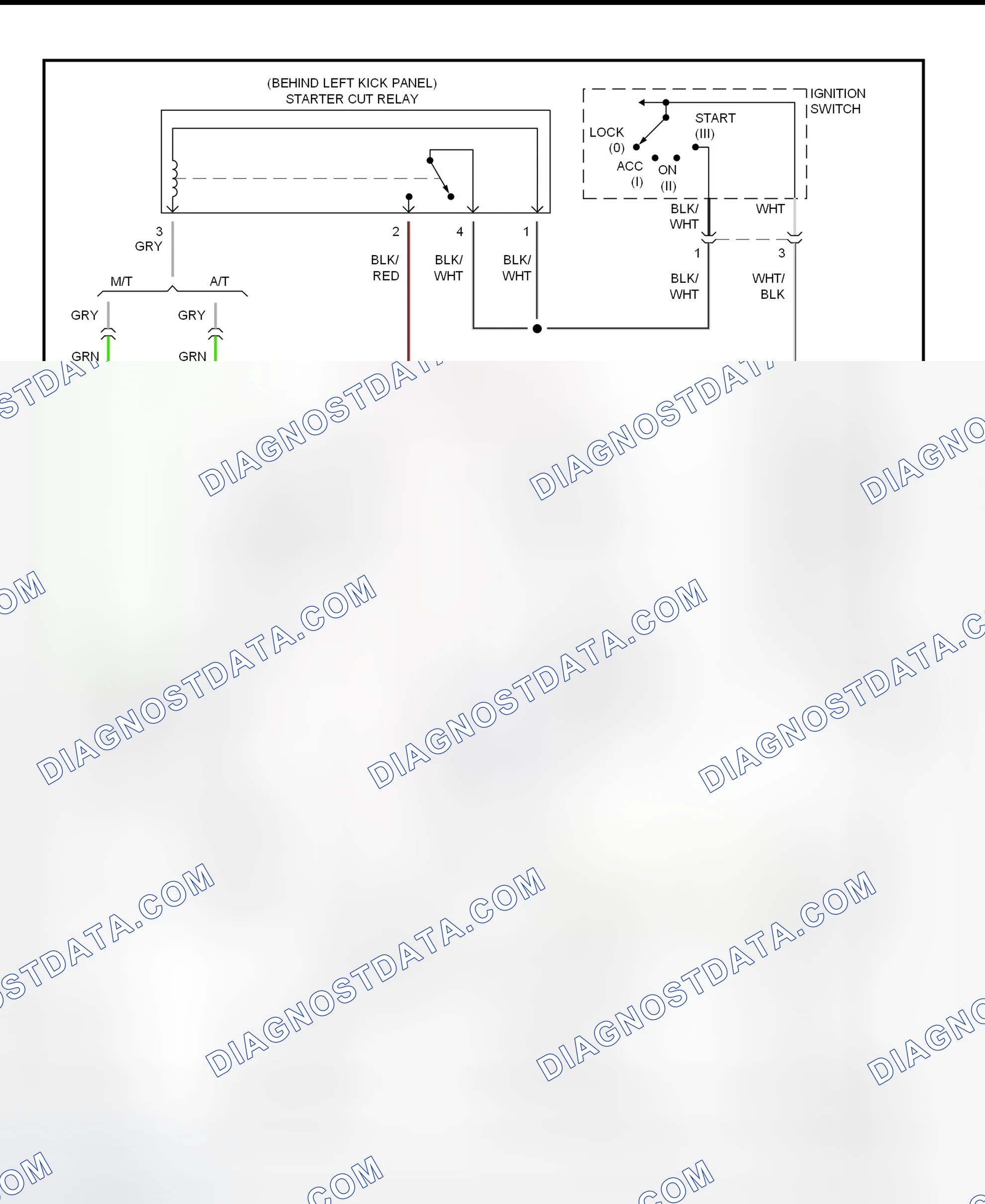 Fig. 17: Starting System Schematic (CR-V - Without Anti-Theft System)