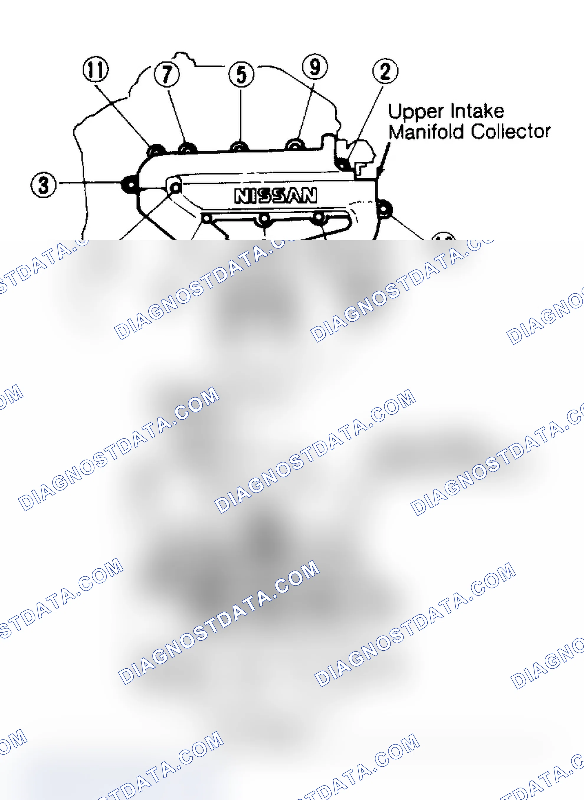 Scheme 2: Upper & Lower Intake Manifold Collector Tightening Sequence (Maxima)