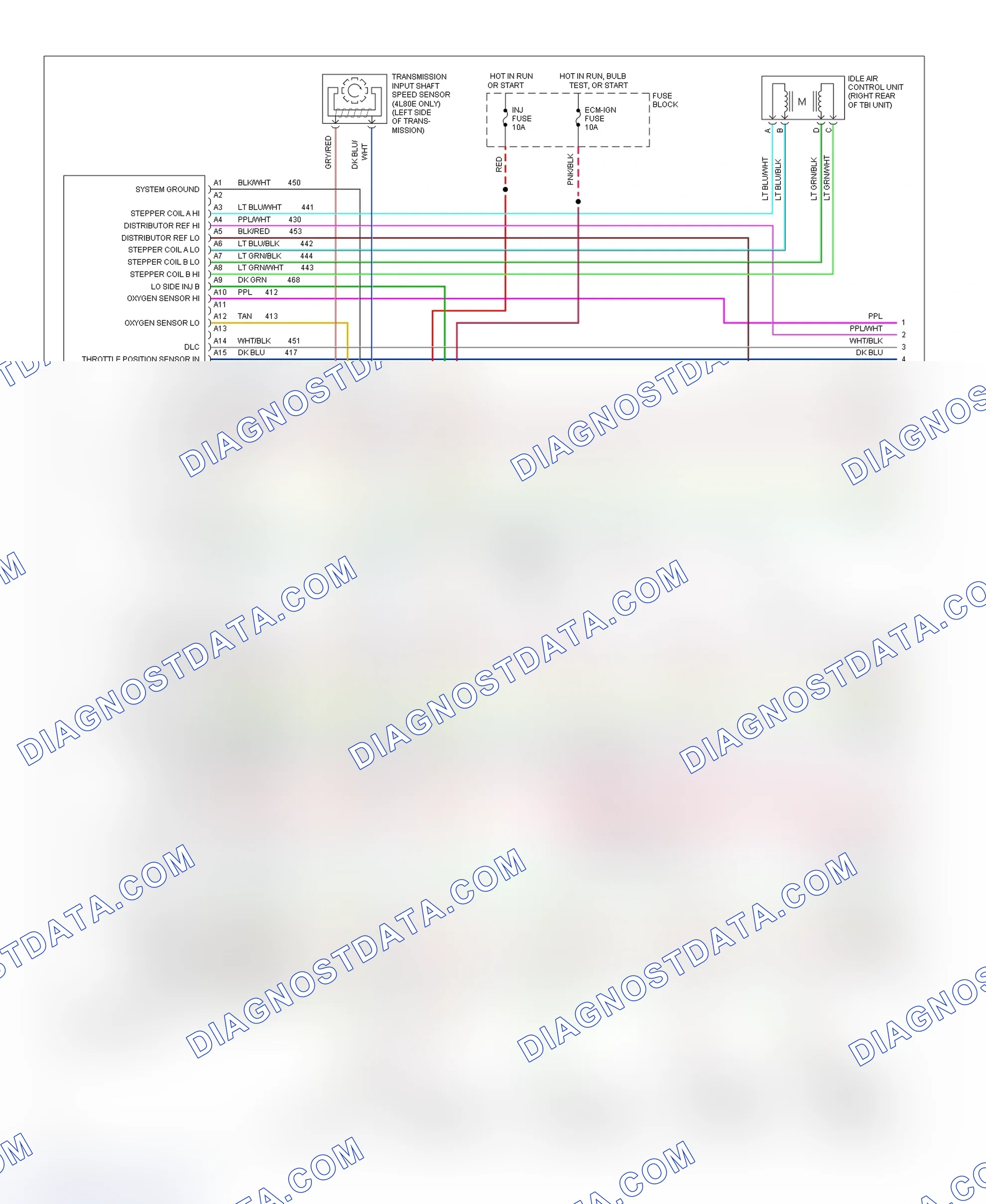 Scheme 21: Wiring Diagram (Blazer, Pickup, Sierra, Suburban & Yukon - 4.3L, 5.0L & 5.7L With A/T - 1 Of 3)
