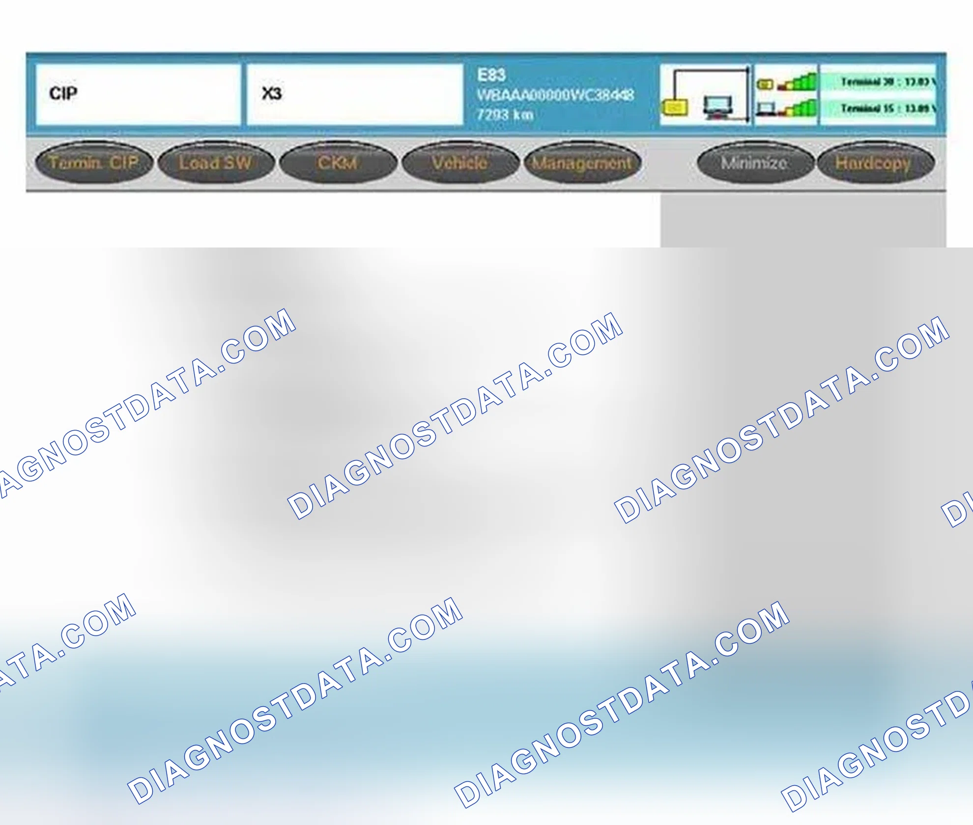 Scheme 320: CIP Main Selection Screen
