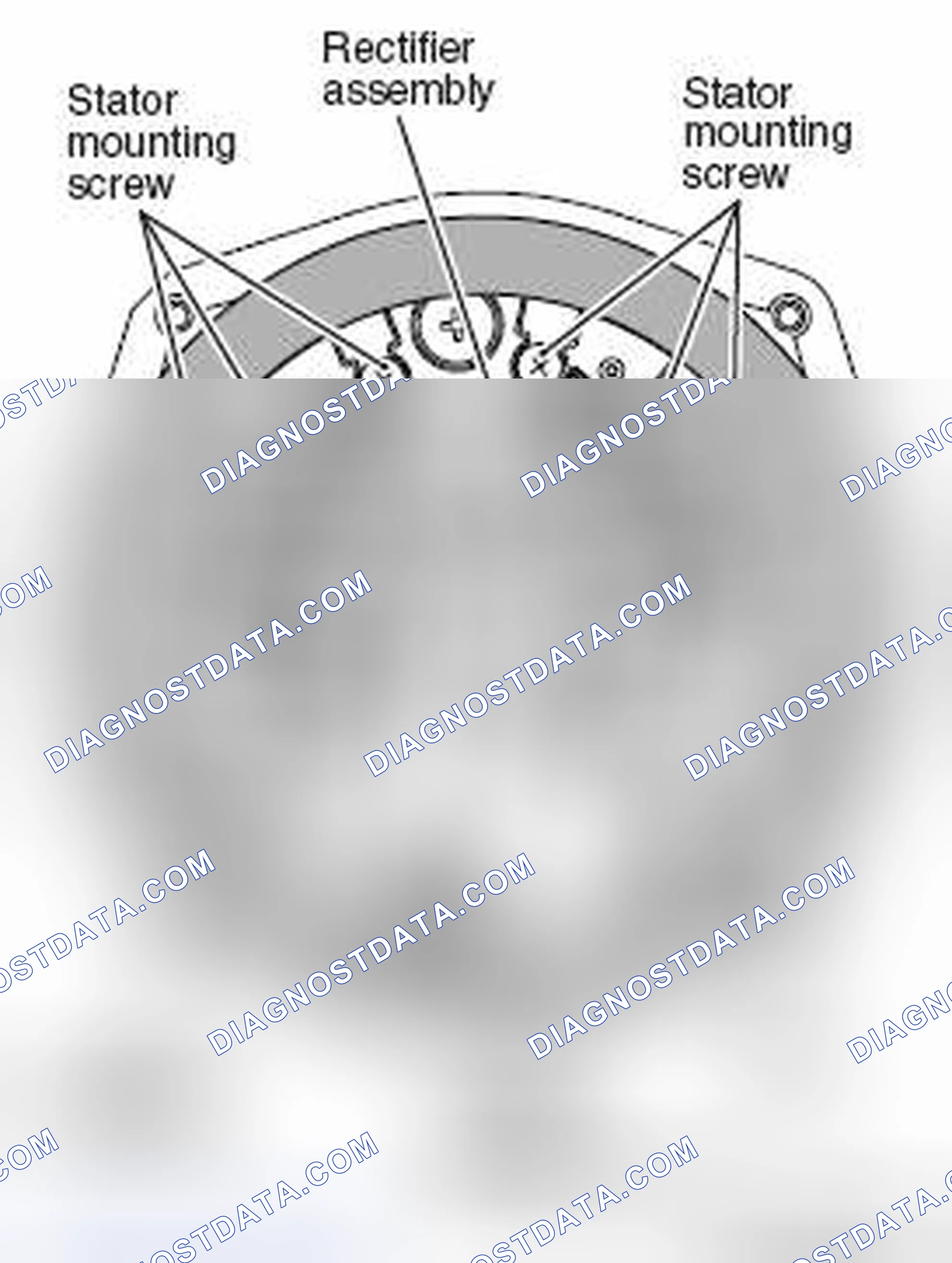 Scheme 162: << E >> STATOR / REGULATOR ASSEMBLY REMOVAL