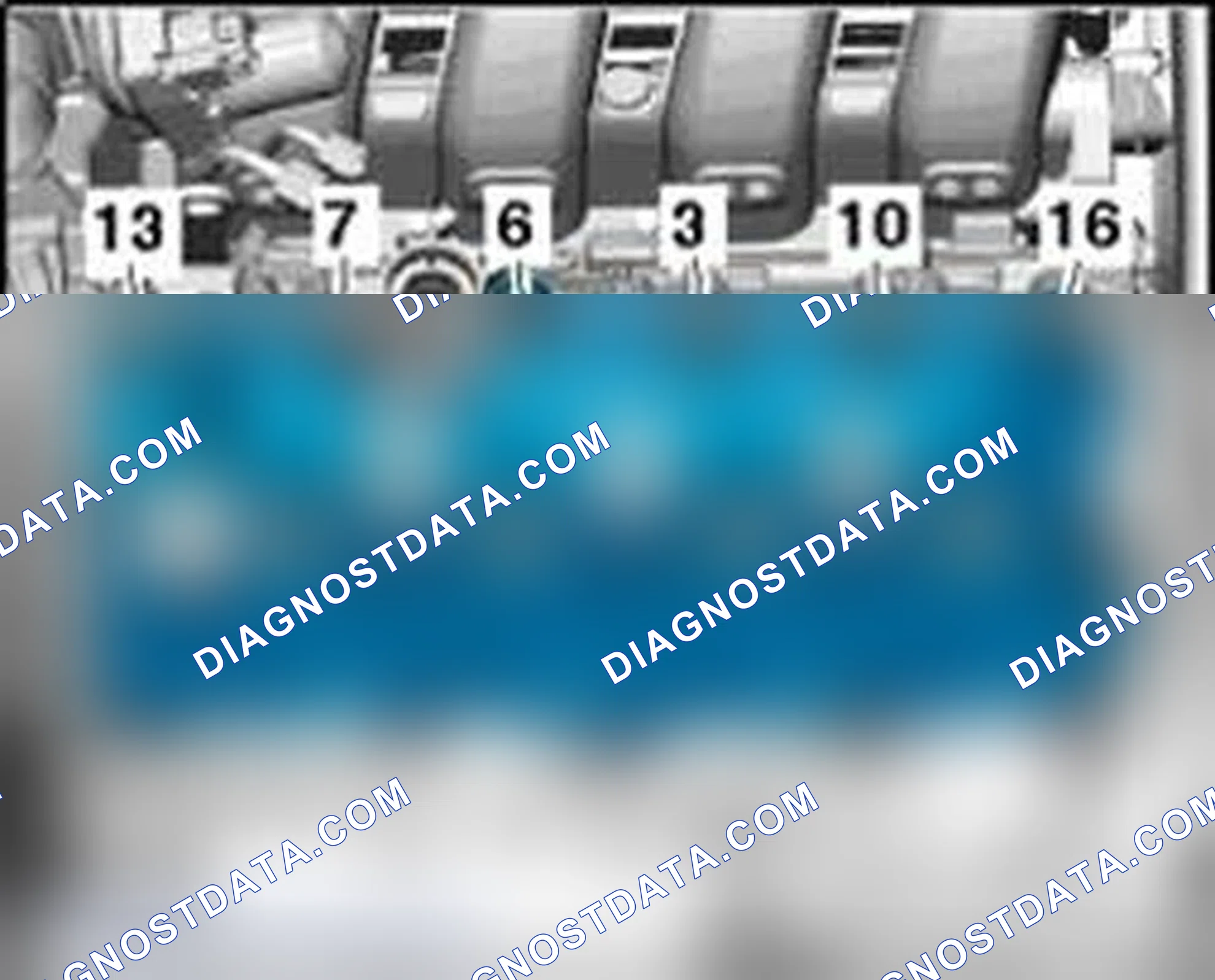 Scheme 502: Right cylinder head cover tightening sequence