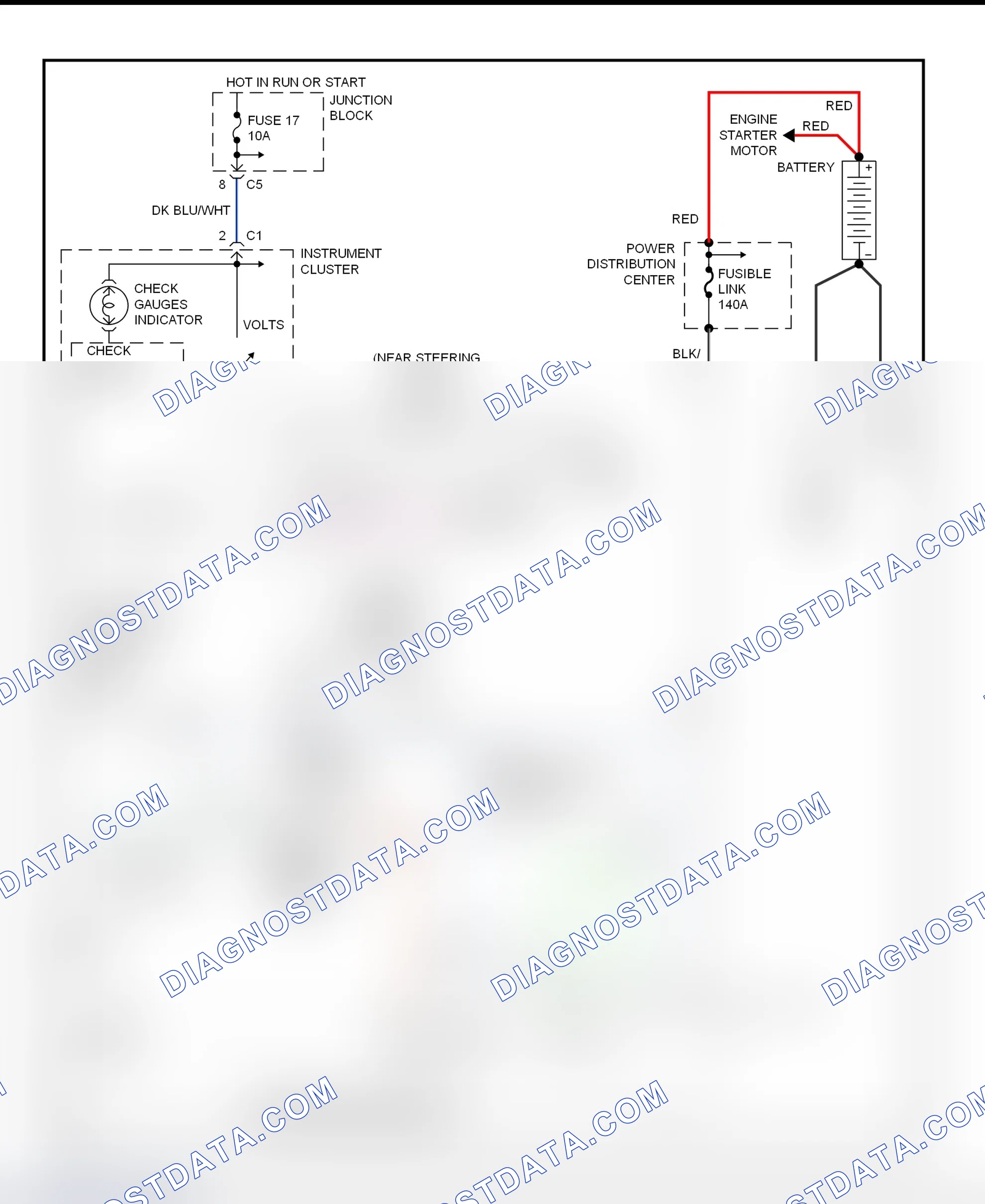 Scheme 1: Charging System Wiring Diagram (Dakota)