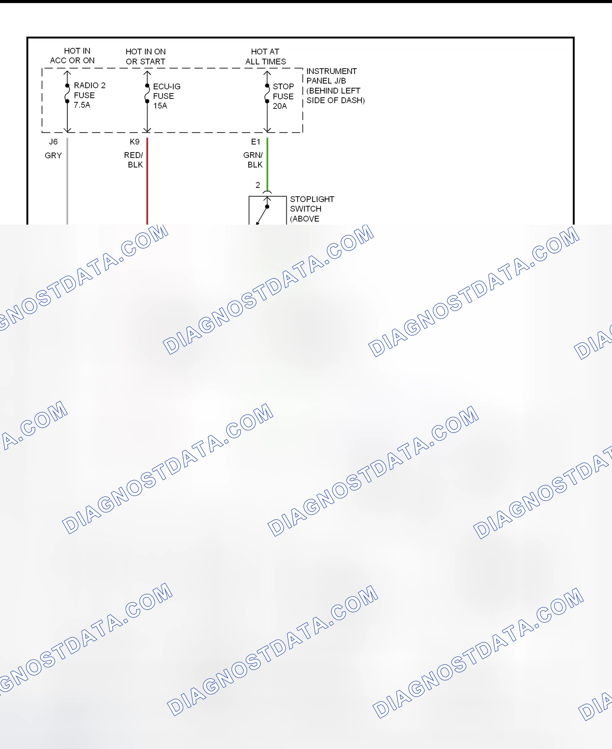 Scheme 324: Shift Interlock System Wiring Diagram (2002 - Toyota Highlander)