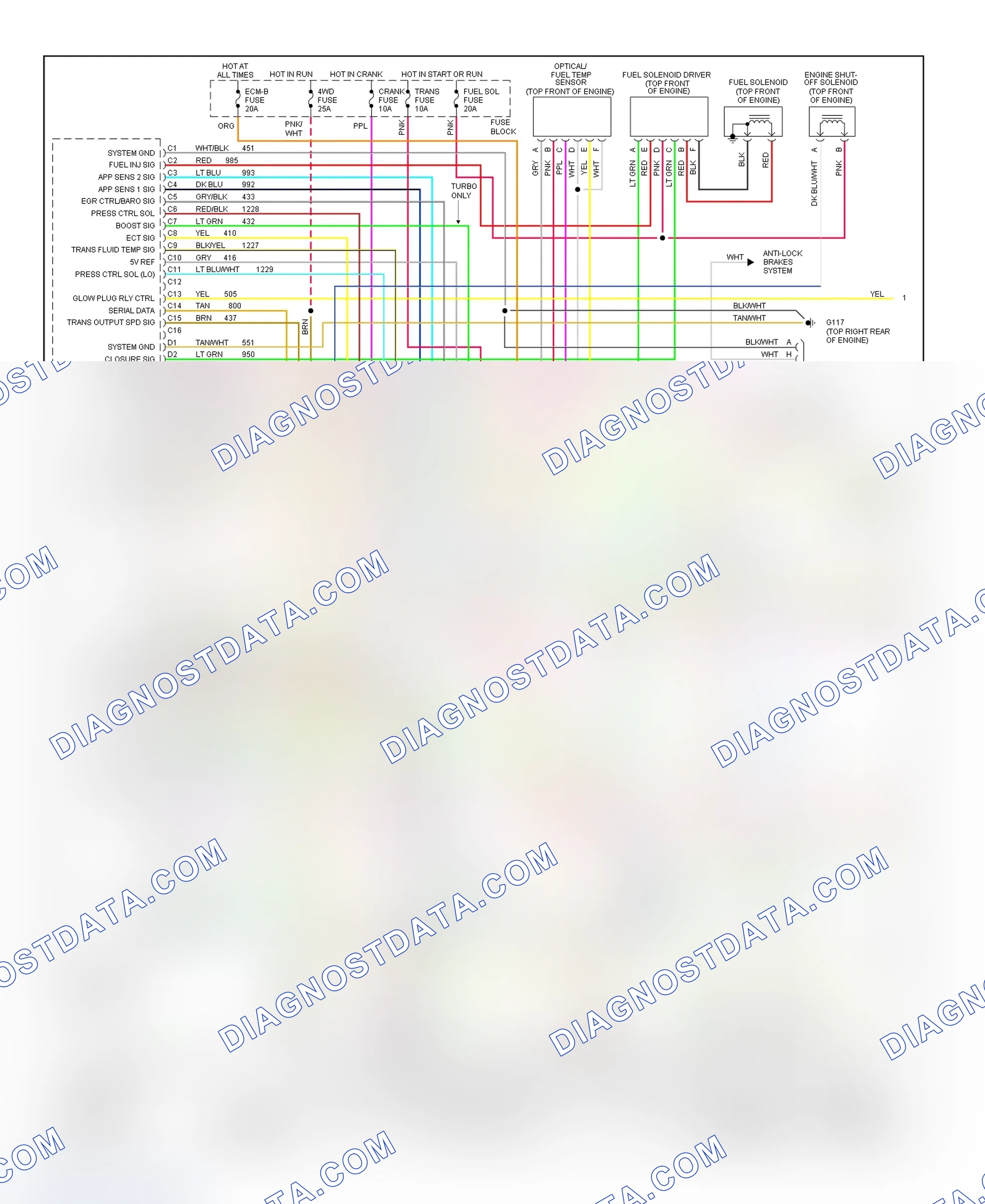 Scheme 55: Wiring Diagram ("C" & "K" Series Pickup, & Sierra - Diesel VIN P With 4L60-E - 1 Of 2)