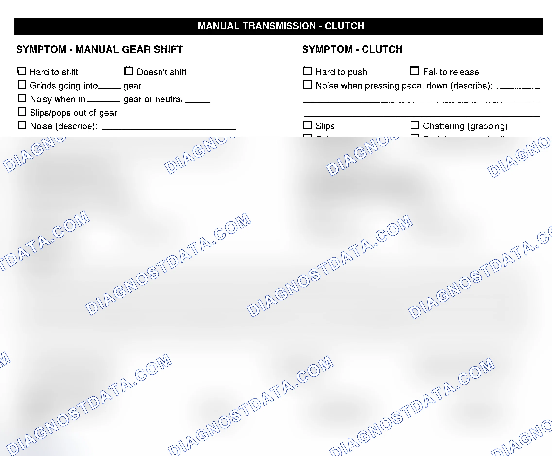 Scheme 10: Manual Transmission & Clutch
