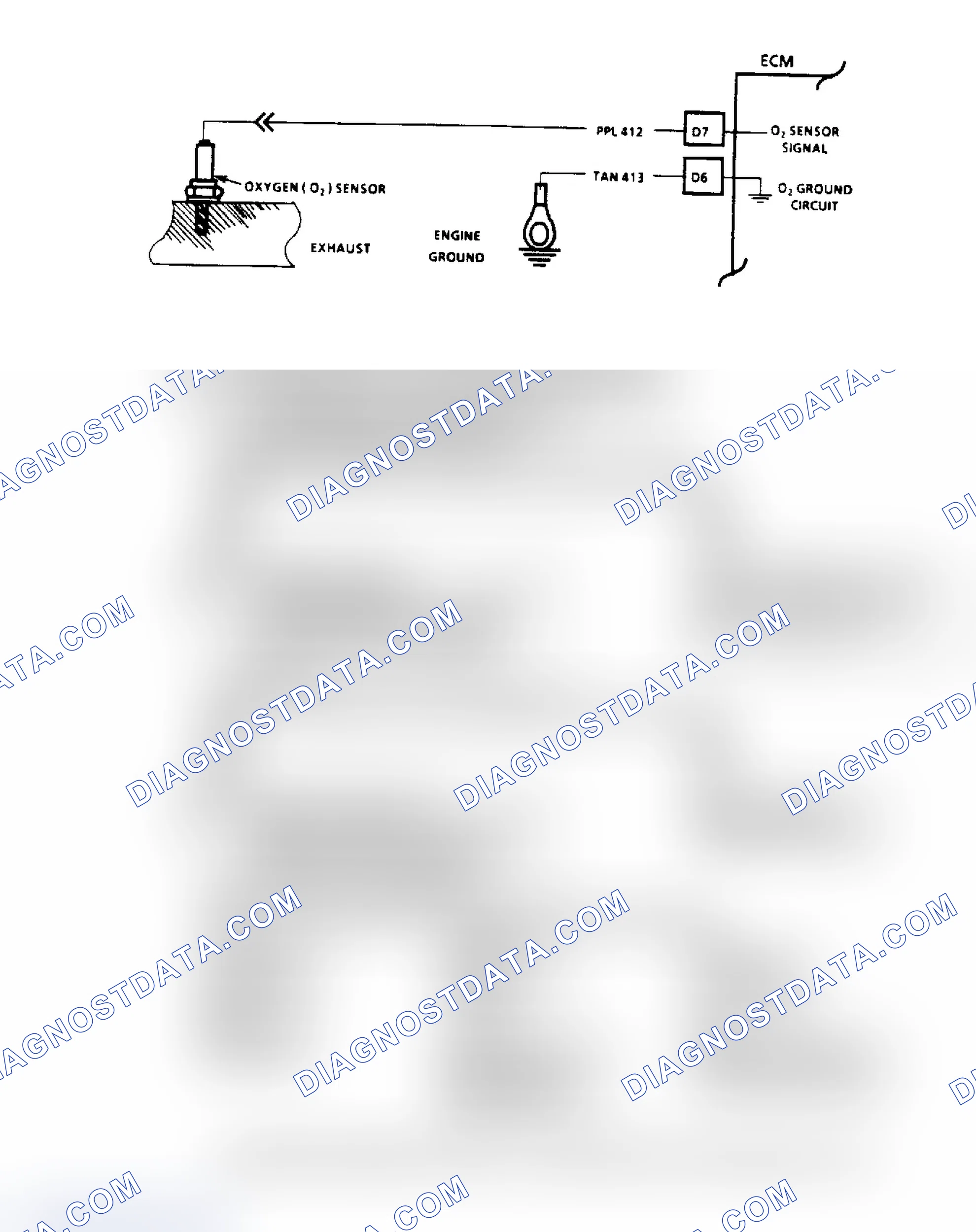 Scheme 45: Code 13, Oxygen Sensor Circuit Flow Chart & Schematic