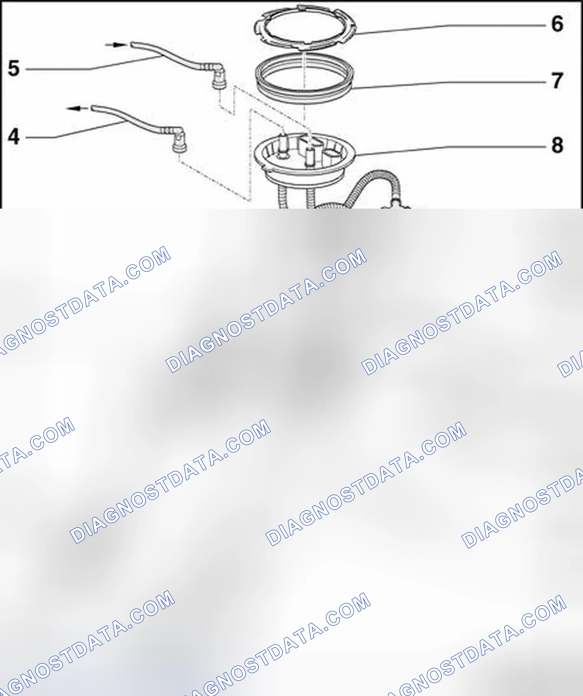 Scheme 59: Right fuel delivery unit with Fuel Pump (FP) G23 , Fuel Level Sensor 2 G169 and Fuel Level Sensor 4