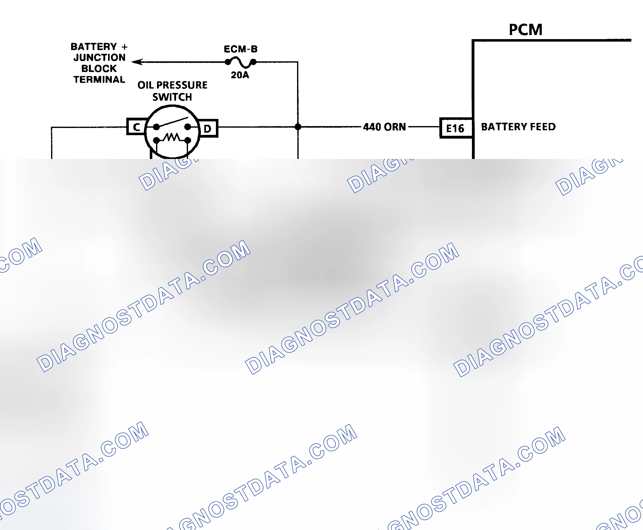 Scheme 53: Code 54 Schematic ("C" & "K" Series) Fuel Pump Circuit