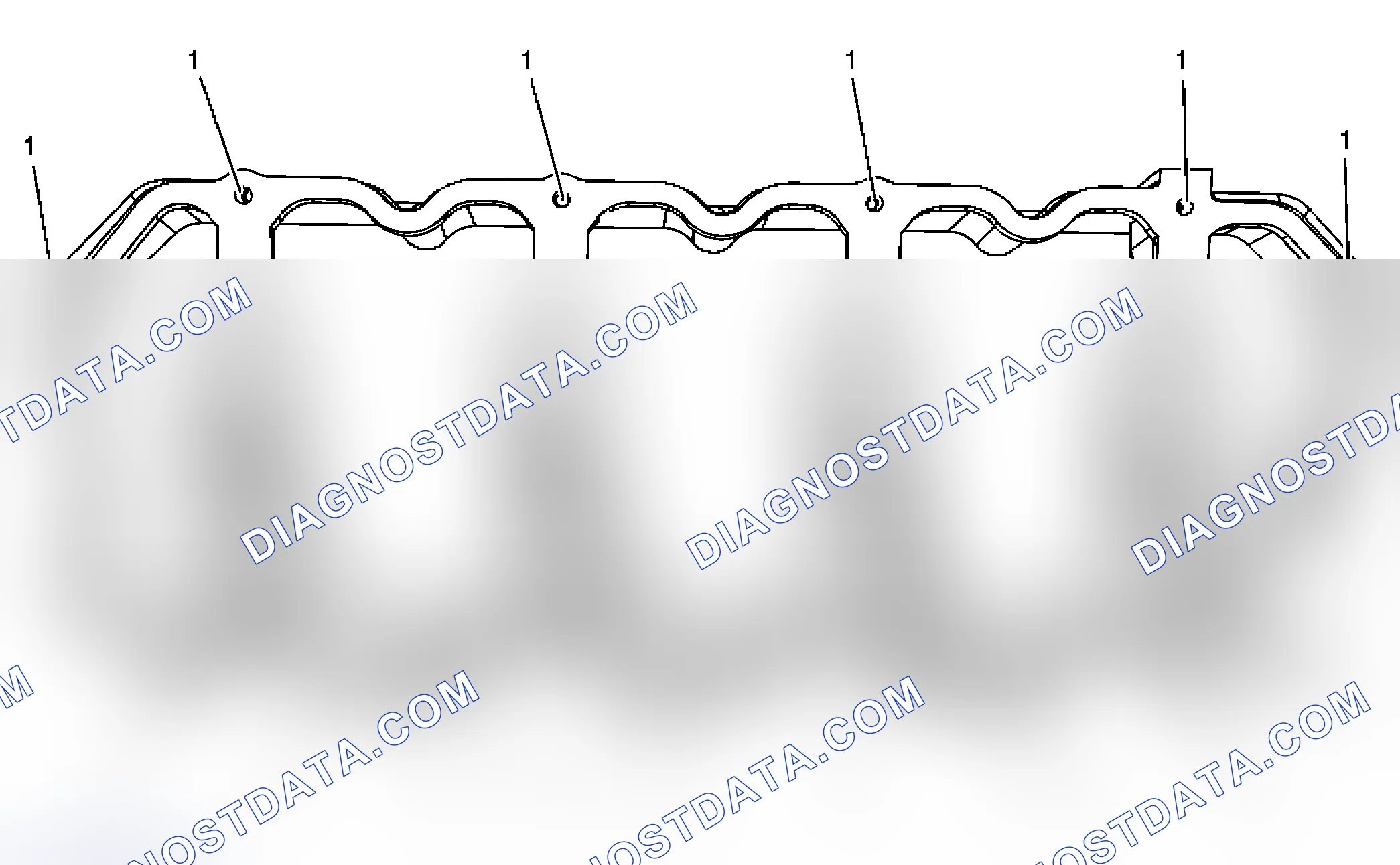 Scheme 428: Lower Rocker Arm Cover - Top View