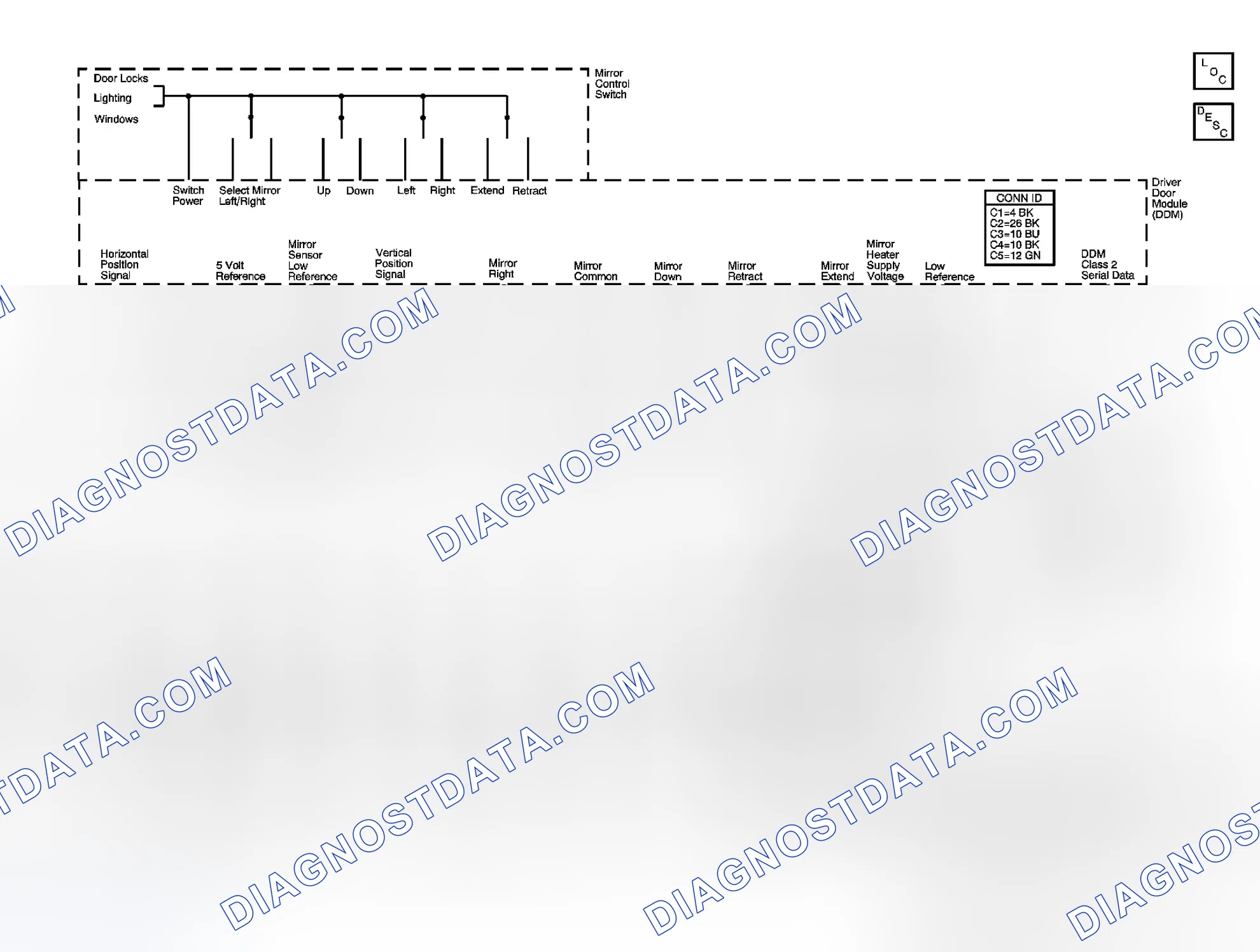Scheme 5: Outside Mirror Schematics