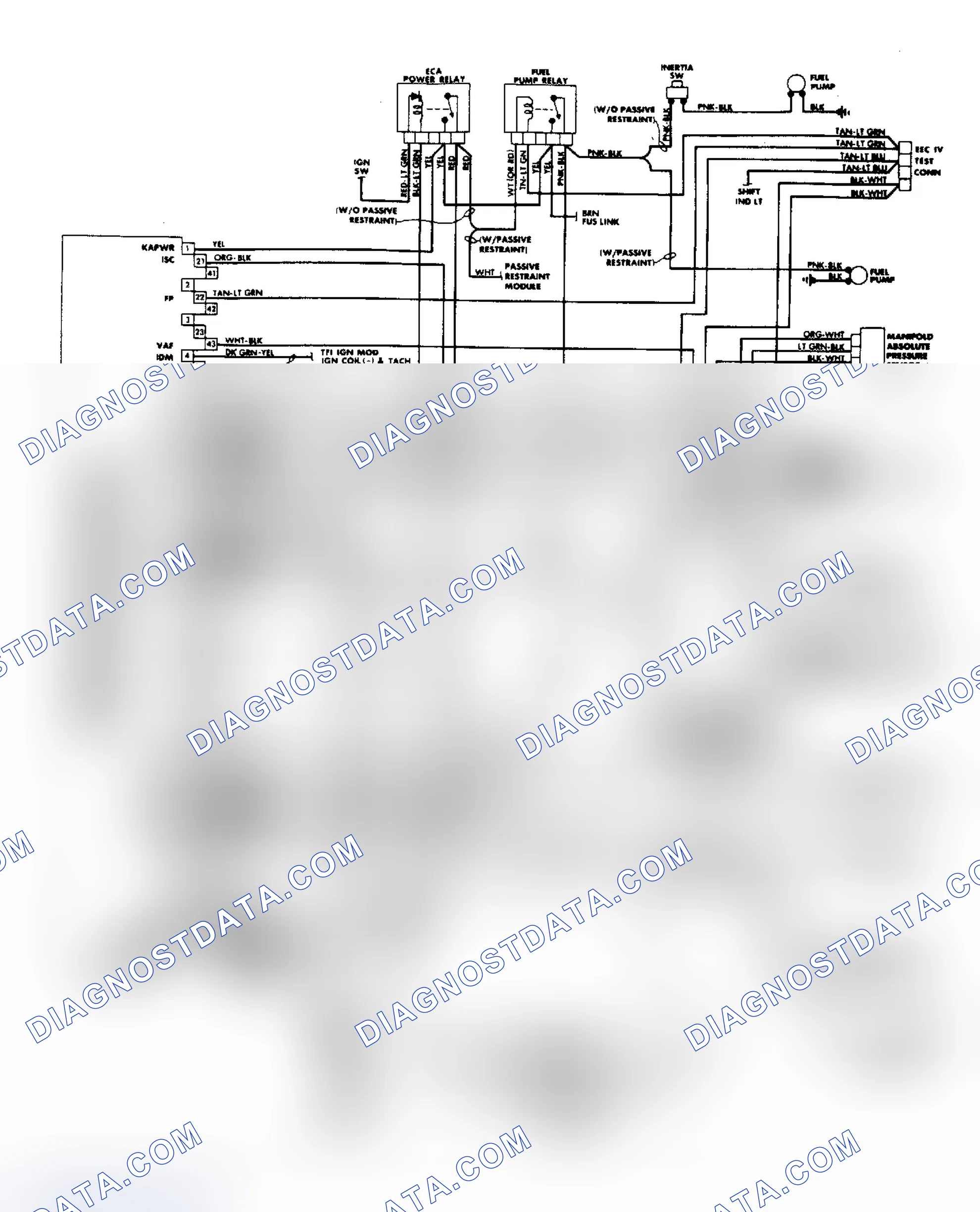 Scheme 62: 1.9L MPFI EEC-IV Wiring Diagram (Escort)