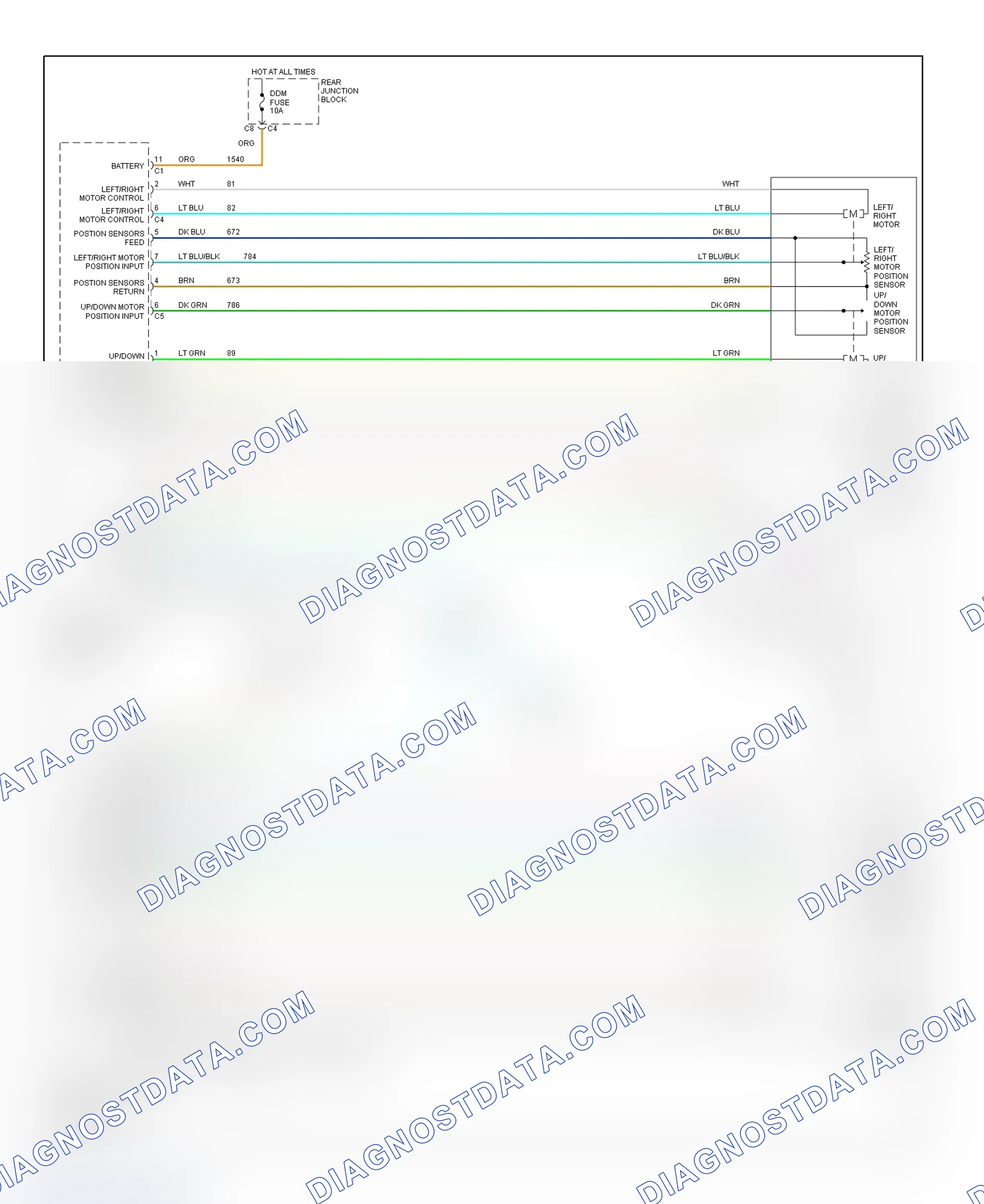 Scheme 10: Memory Mirror System Wiring Diagram (Park Avenue )