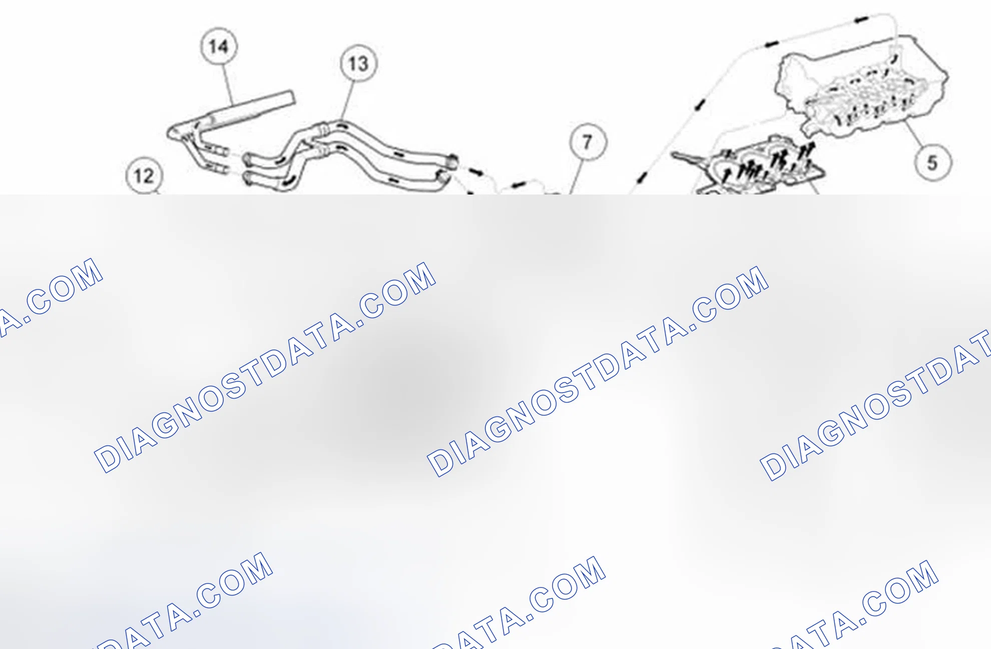 Scheme 72: Coolant Flow Diagram - 3.5L, 3.7L