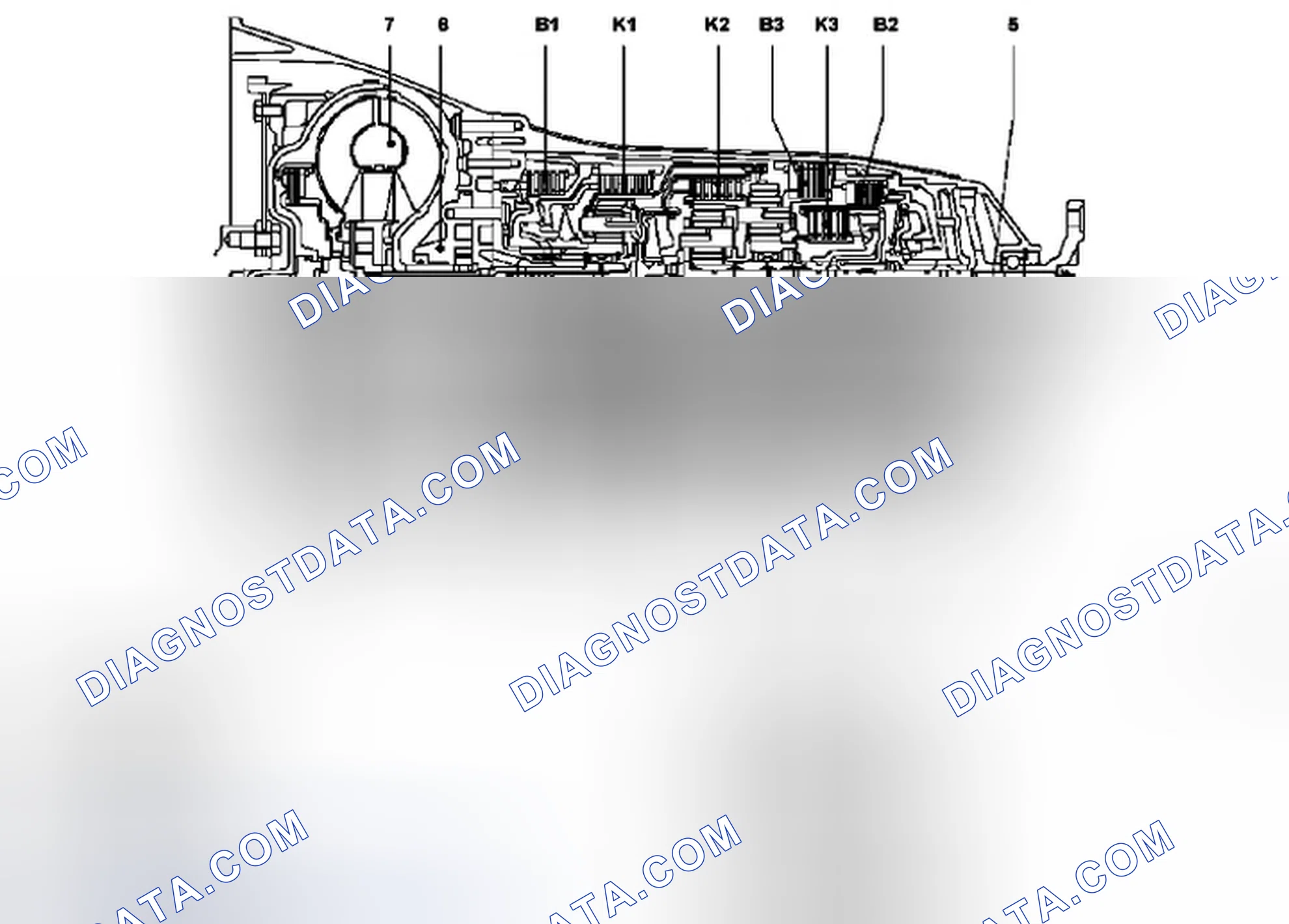 Scheme 22: Sectional View Of Automatic Transmission